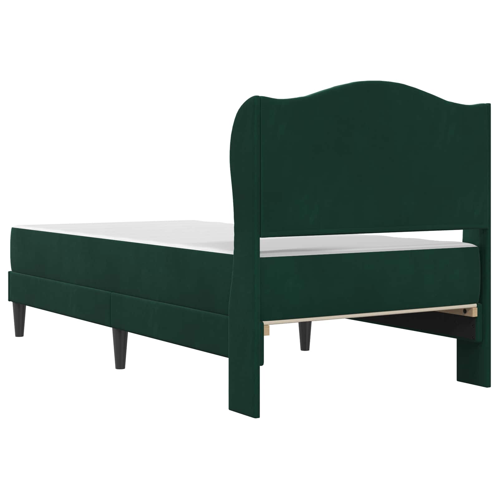 Krevetna konstrukcija 2 pcs Tamnozelena 90 x 190 cm Baršun
