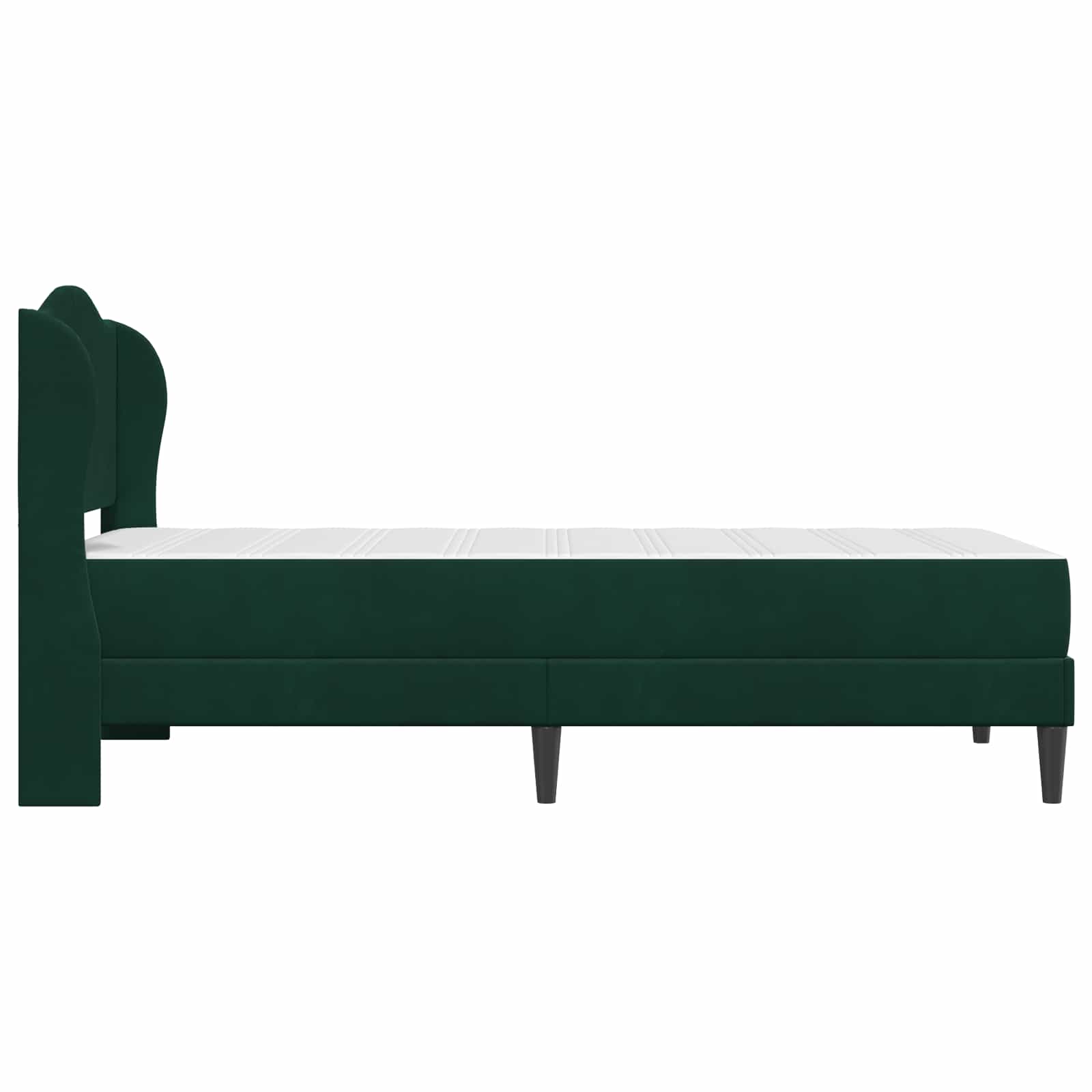 Krevetna konstrukcija 2 pcs Tamnozelena 90 x 190 cm Baršun