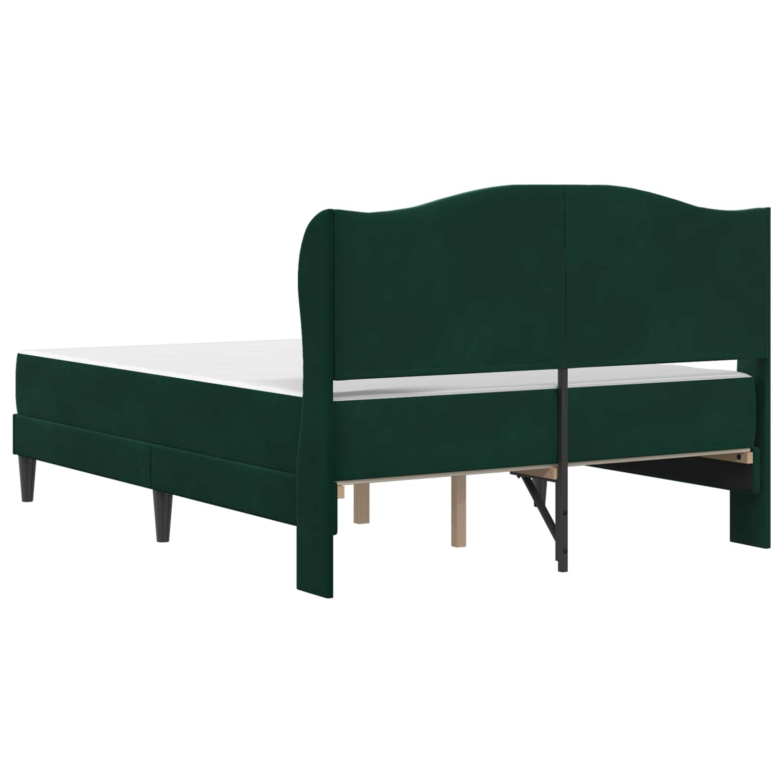 Krevetna konstrukcija 2 pcs Tamnozelena 120 x 190 cm Baršun