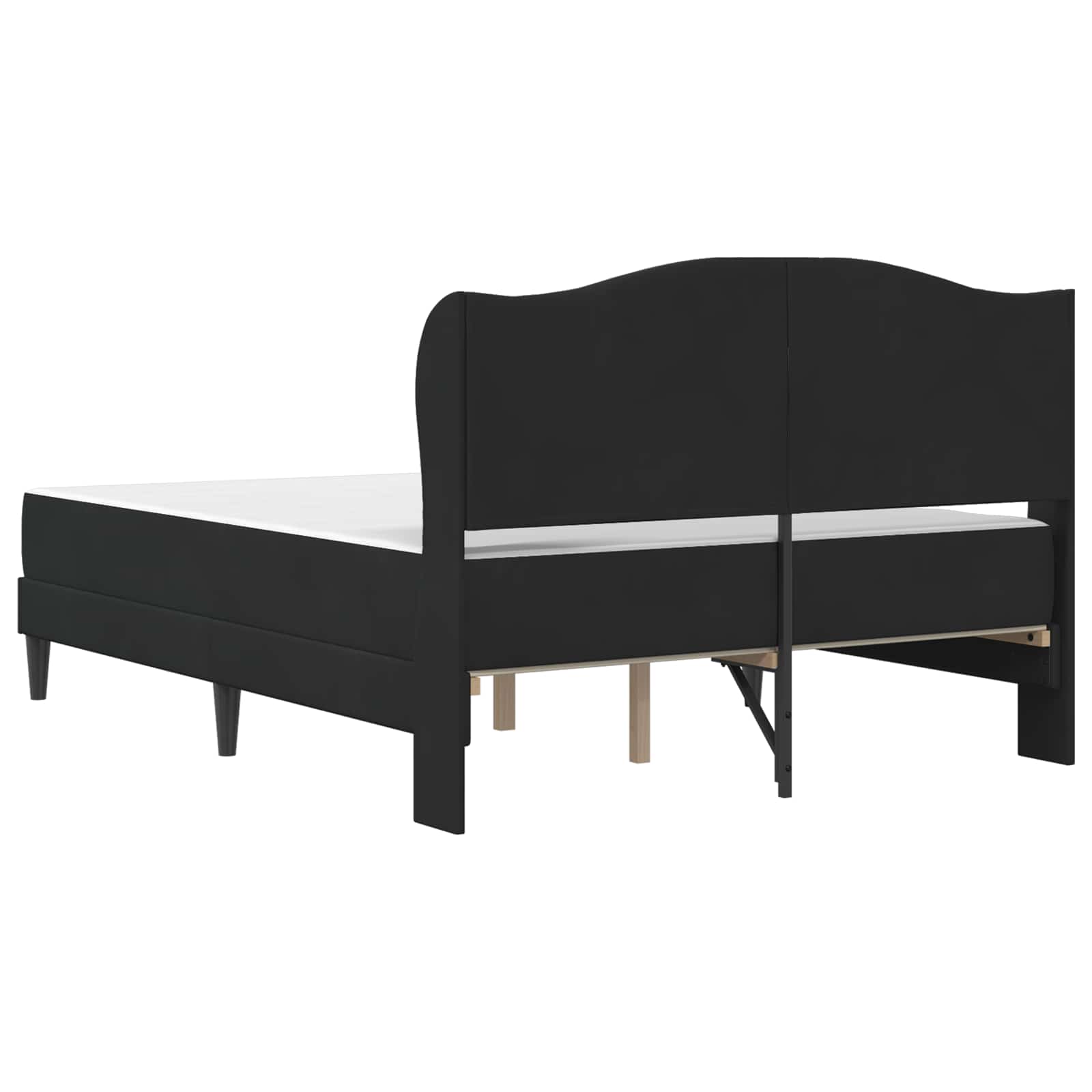 Krevetna konstrukcija 2 pcs Crna 120 x 190 cm Baršun