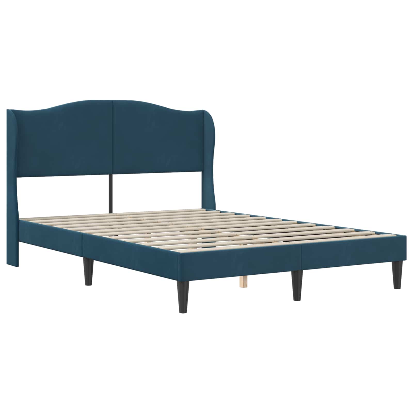 Krevetna konstrukcija 2 pcs Plava 120 x 190 cm Baršun