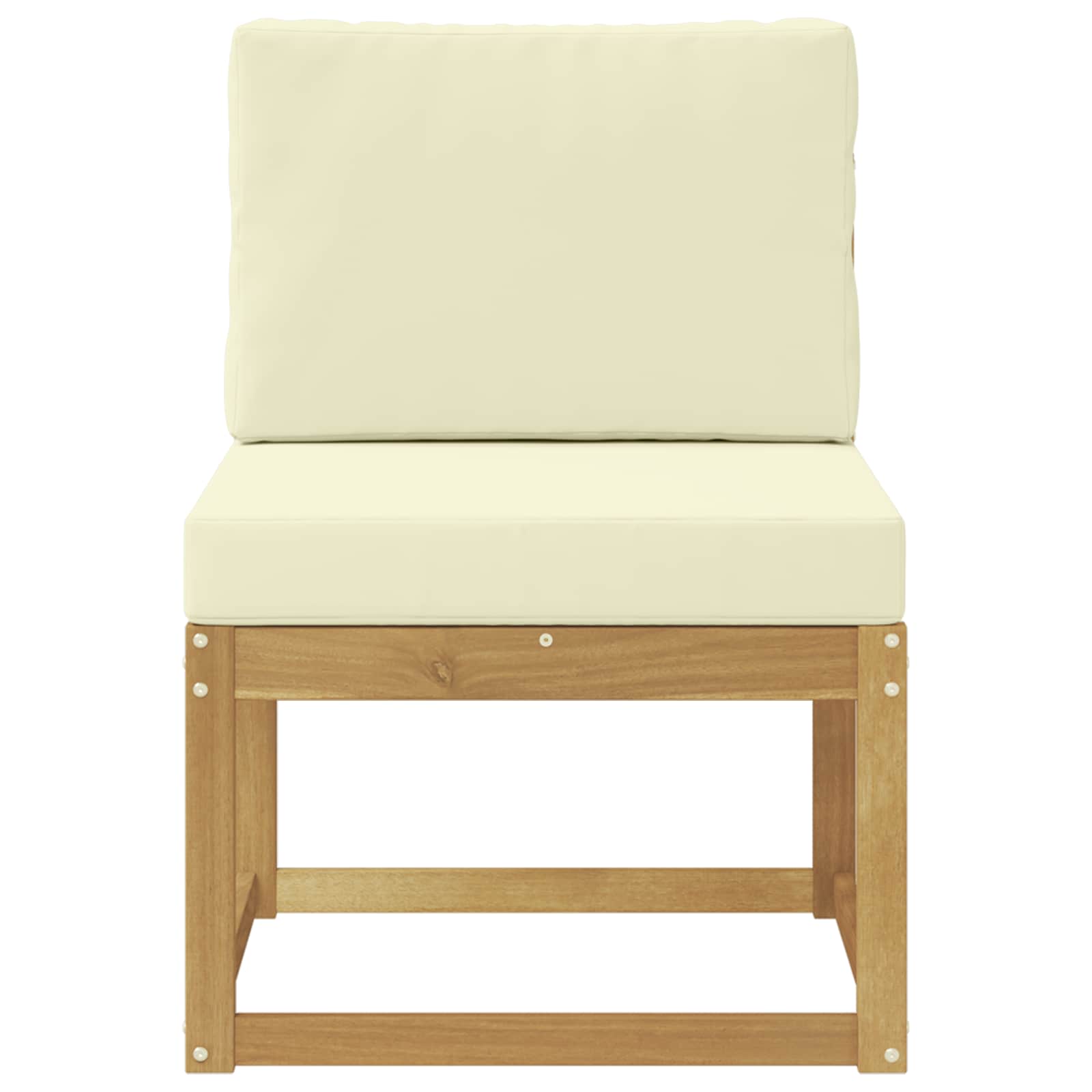 Set vanjskih sofa Bijela i krem 59 x 63 x 73 cm