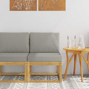 Set vanjskih sofa Bijela i svjetlosiva 59 x 63 x 73 cm
