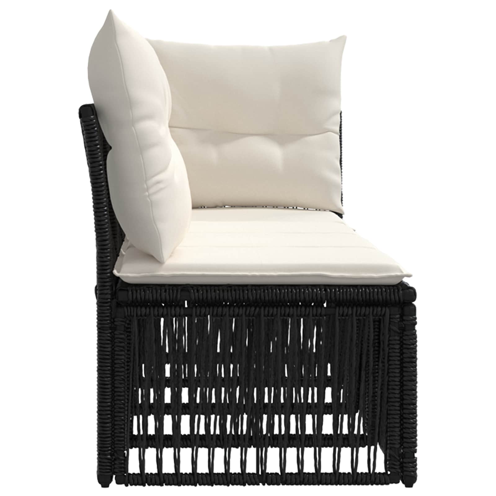 Sofa za 4 osobe s lijevom rukom 4 pcs 4-Broj sjedala Crna