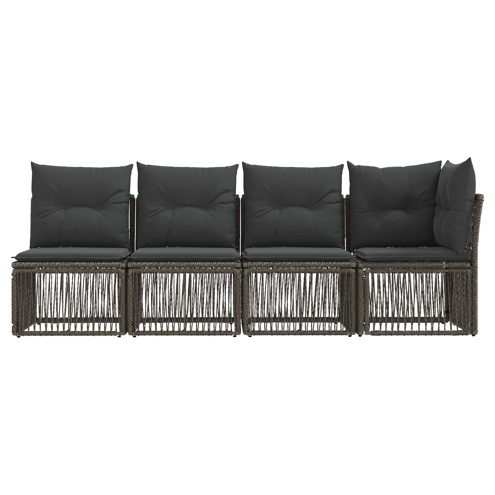Sofa za 4 osobe s lijevom rukom 4 pcs 4-Broj sjedala Siva