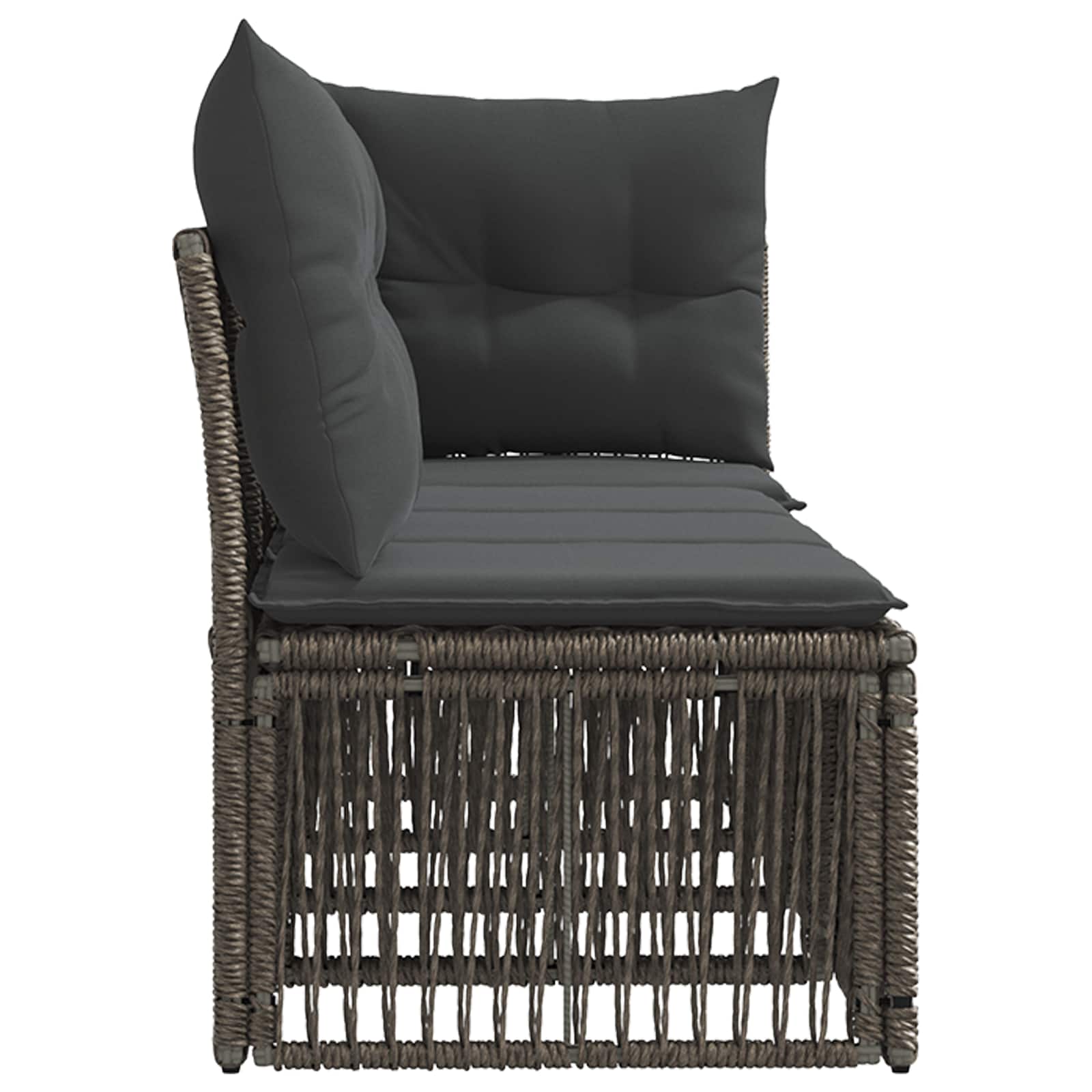 Sofa za 4 osobe s lijevom rukom 4 pcs 4-Broj sjedala Siva