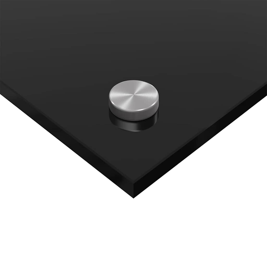 Kuhinjski zid 2 pcs Crna 120 x 60 cm Staklo otporno na udarce