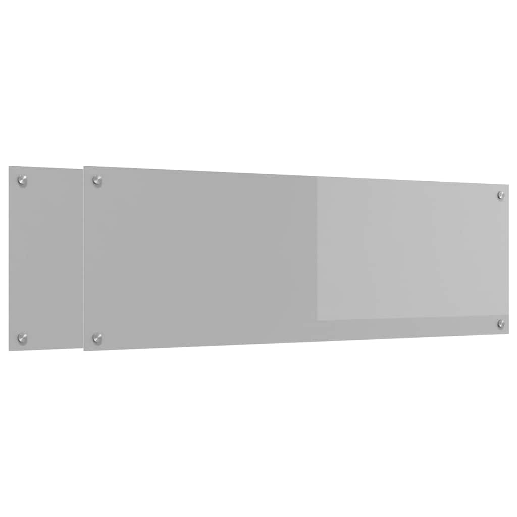 Kuhinjski zid 2 pcs Svijetlo siva 120 x 40 cm