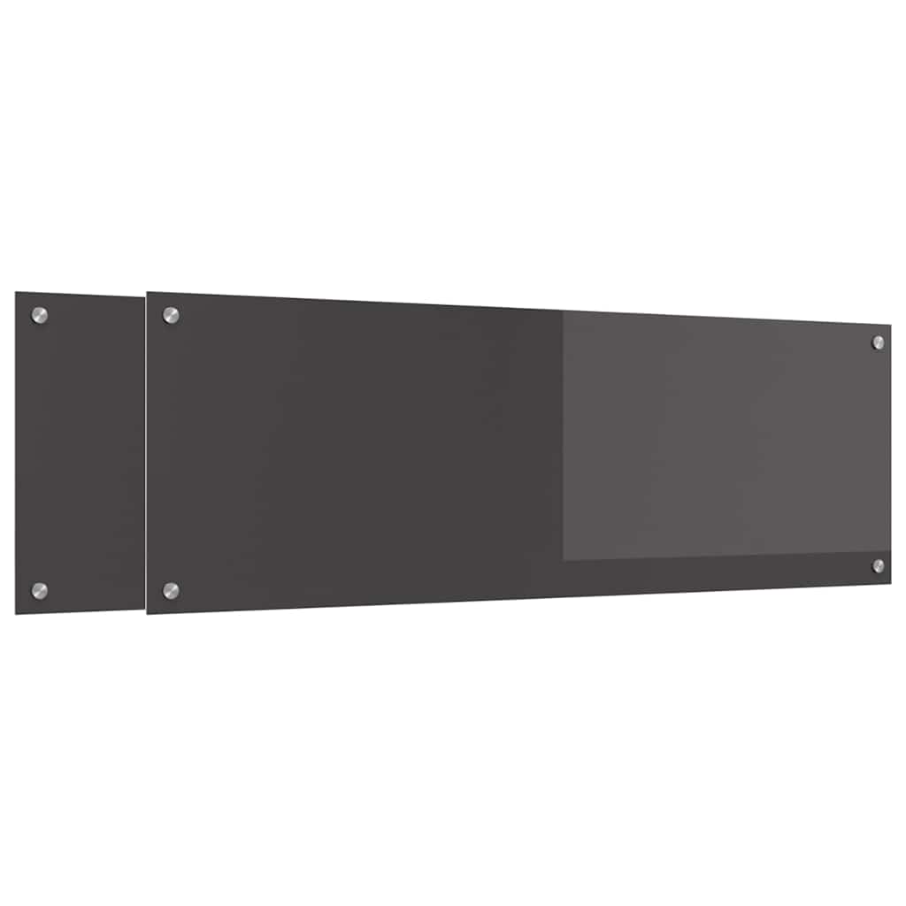 Kuhinjski zid 2 pcs Tamno siva 120 x 40 cm