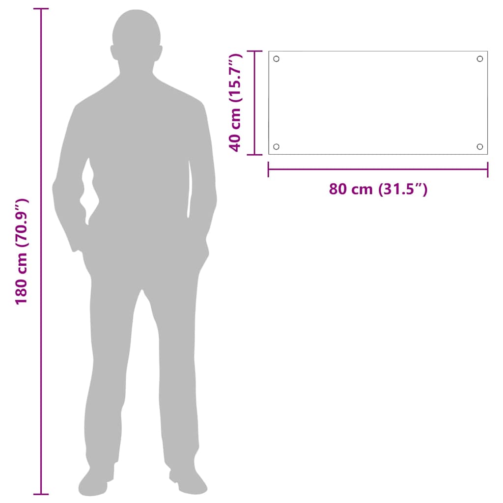 Kuhinjski zid 2 pcs Bijelo 80 x 40 cm Staklo otporno na udarce