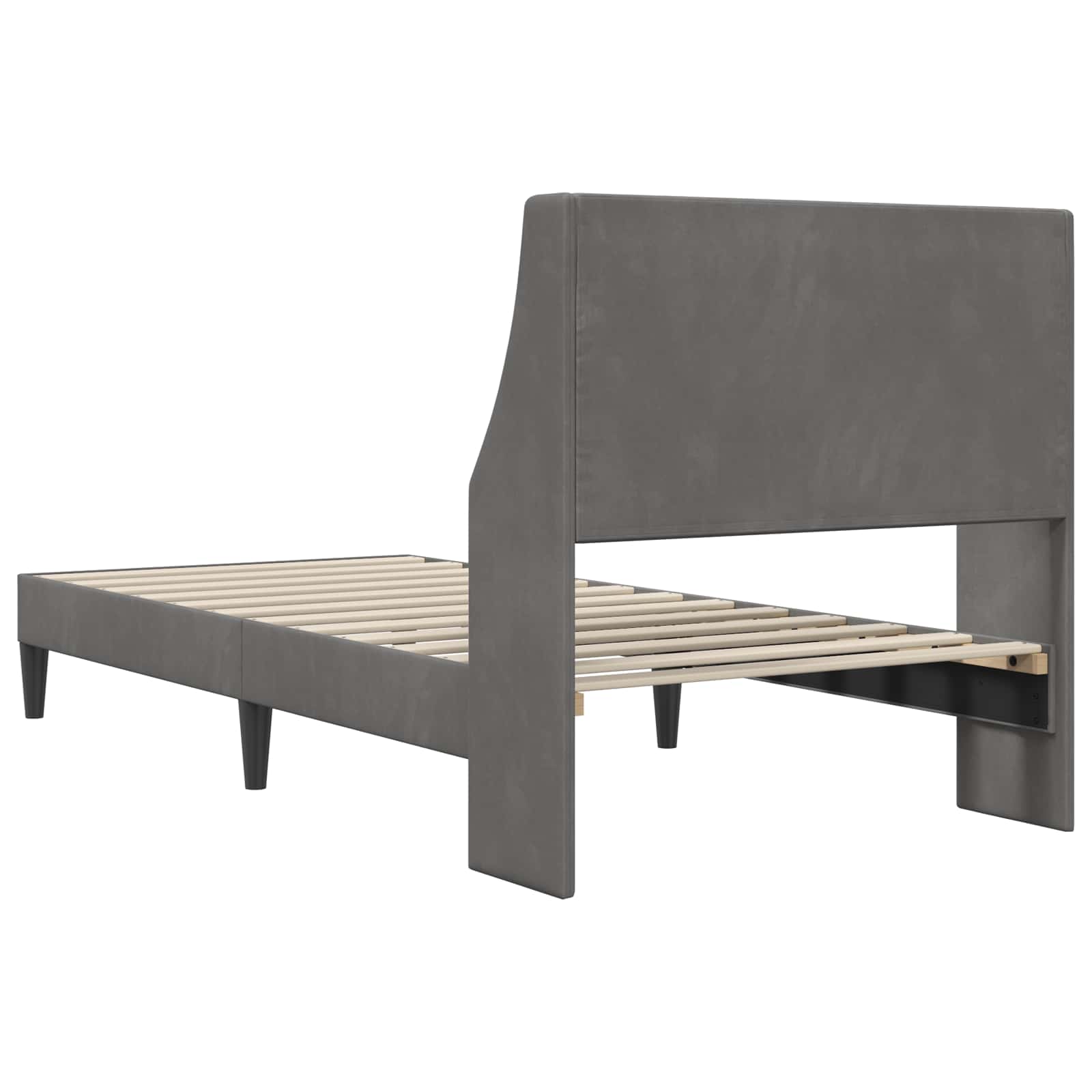 Krevetna konstrukcija Tamnosiva 100 x 203 cm Baršun