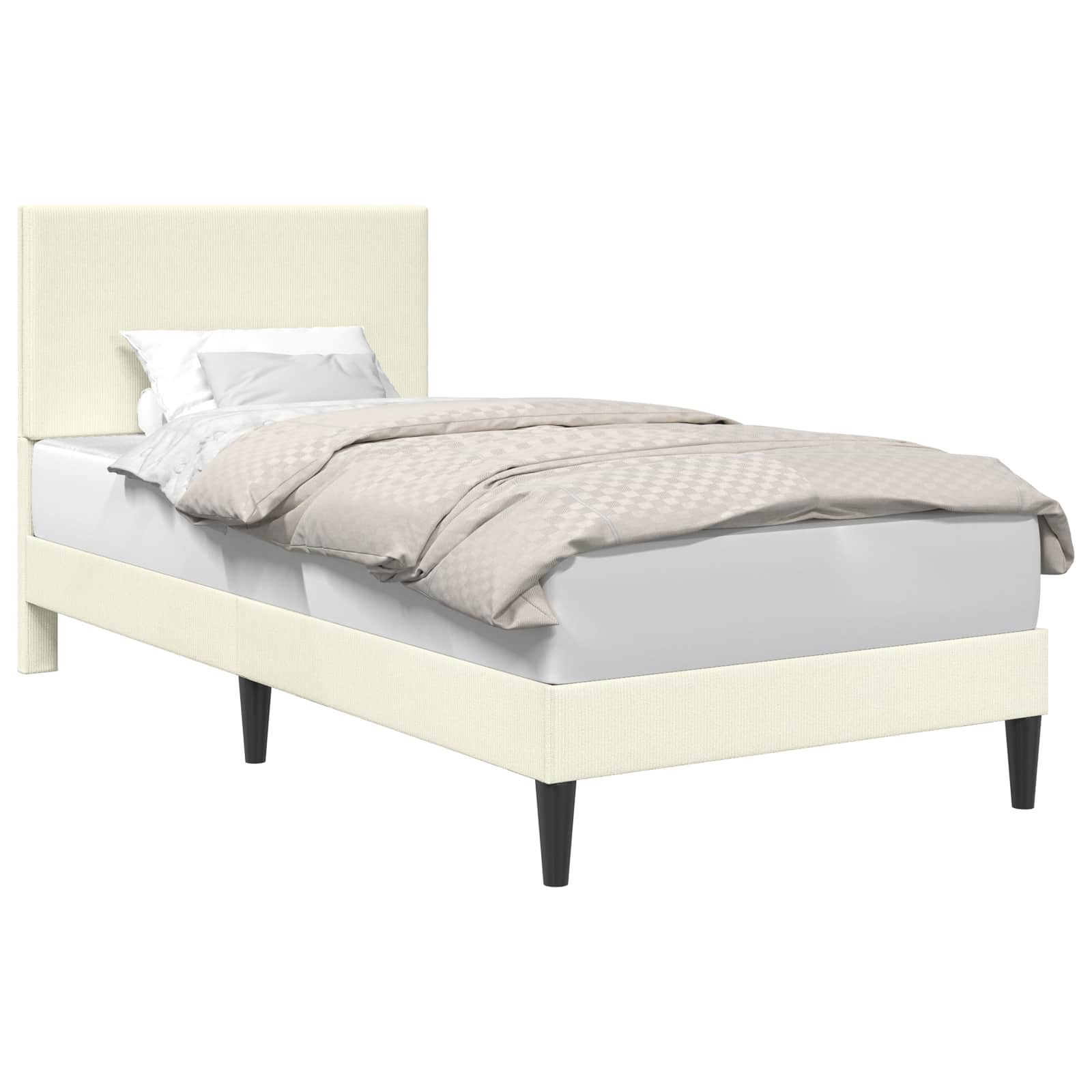 Krevetna konstrukcija Krem 100 x 200 cm Kordura tekstil