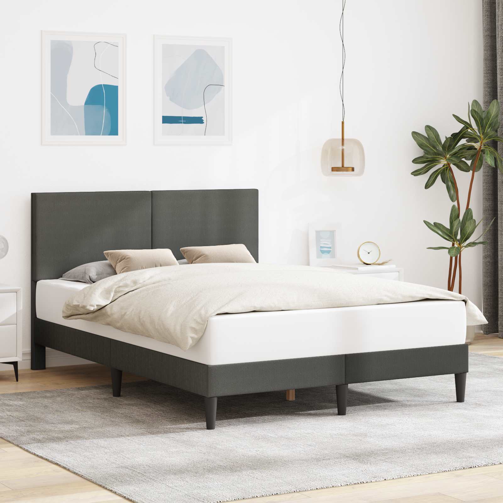 Krevetna konstrukcija Tamnosiva 120 x 200 cm Kordura tekstil