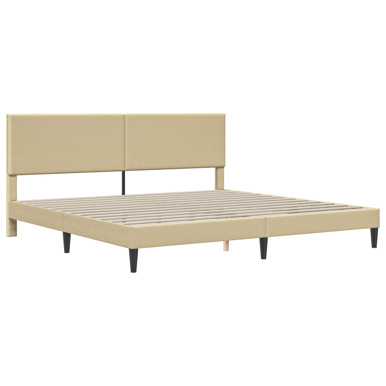 Krevetna konstrukcija Svijetlozeleni sivi 200 x 200 cm