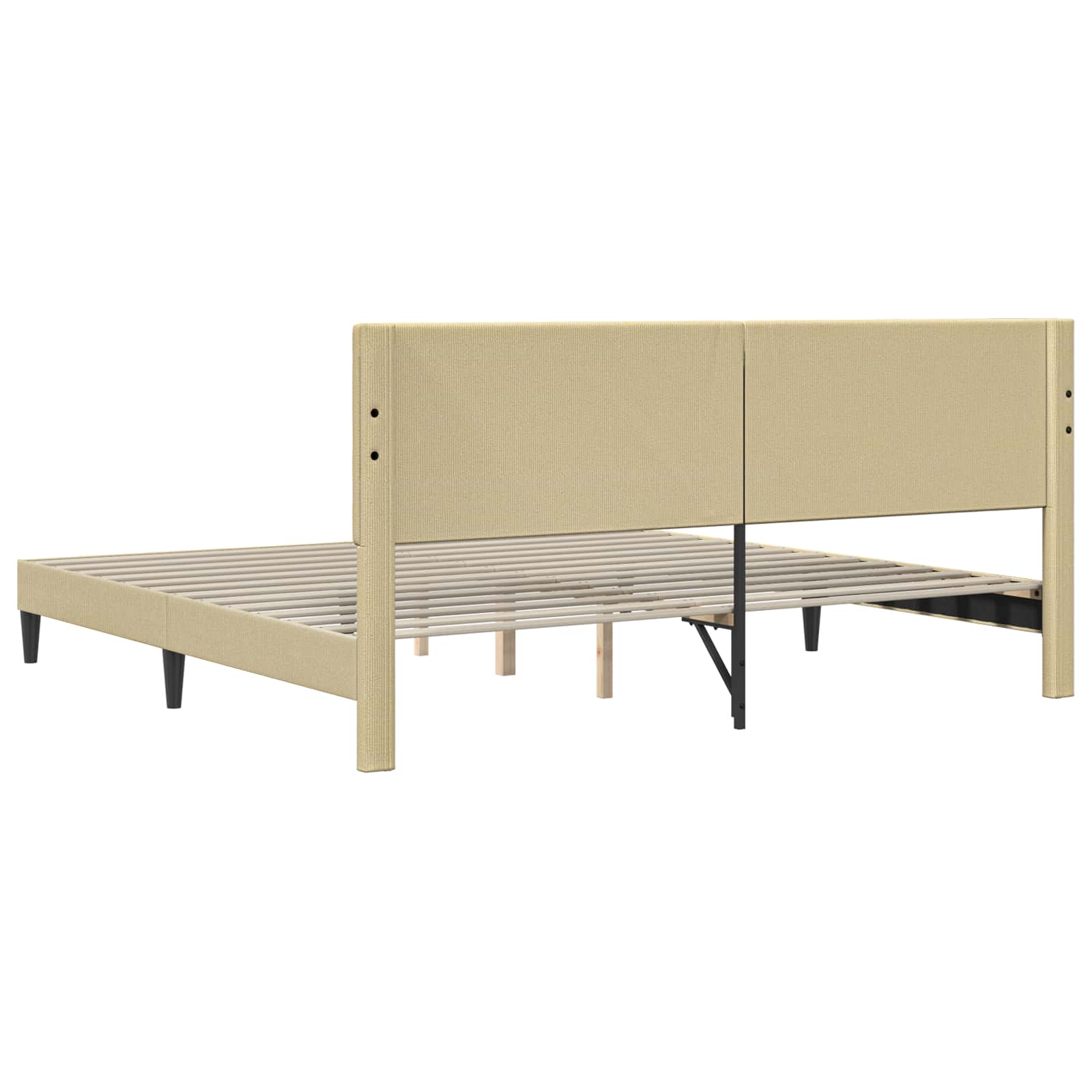 Krevetna konstrukcija Svijetlozeleni sivi 200 x 200 cm