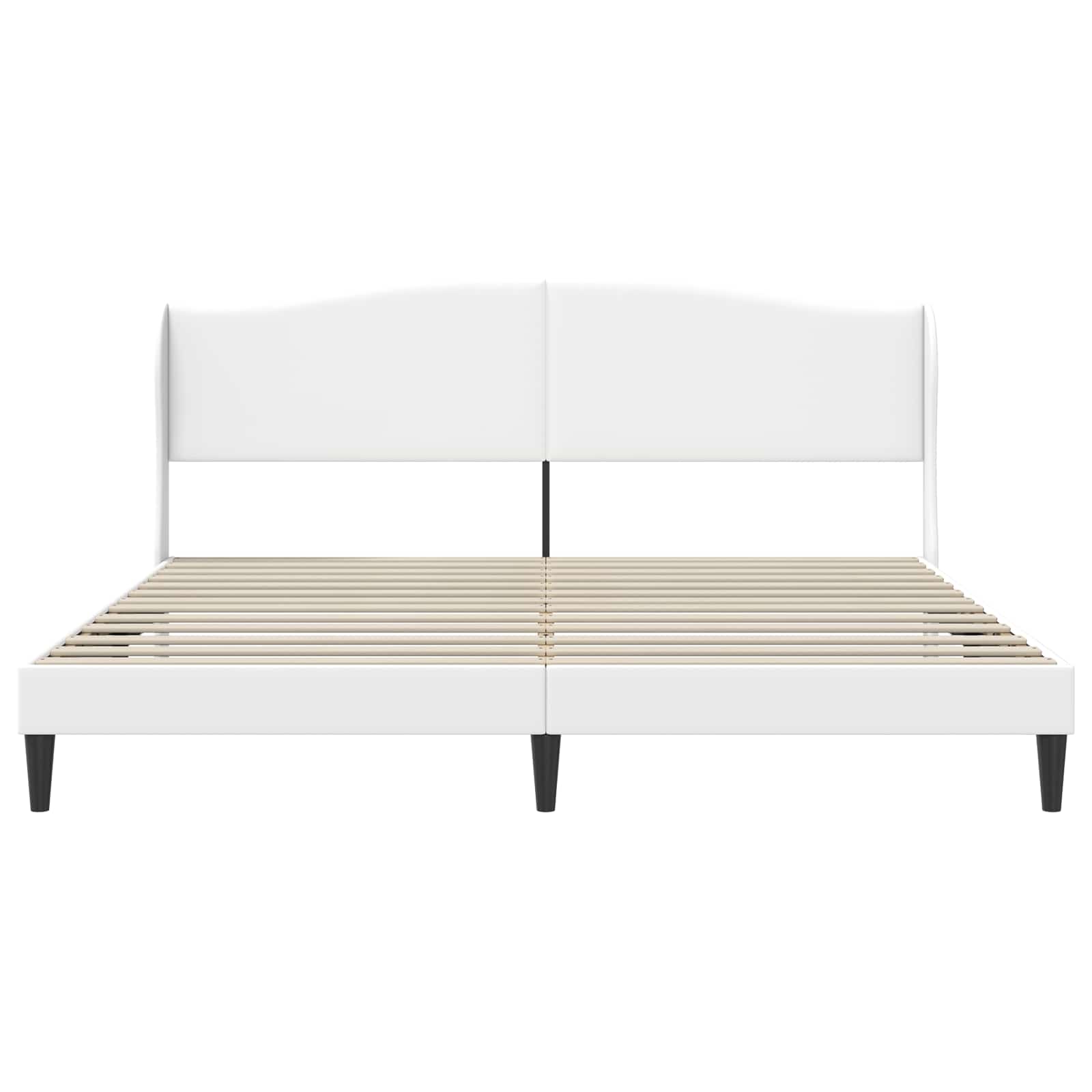 Krevetna konstrukcija Bijela 200 x 200 cm Umjetna koža