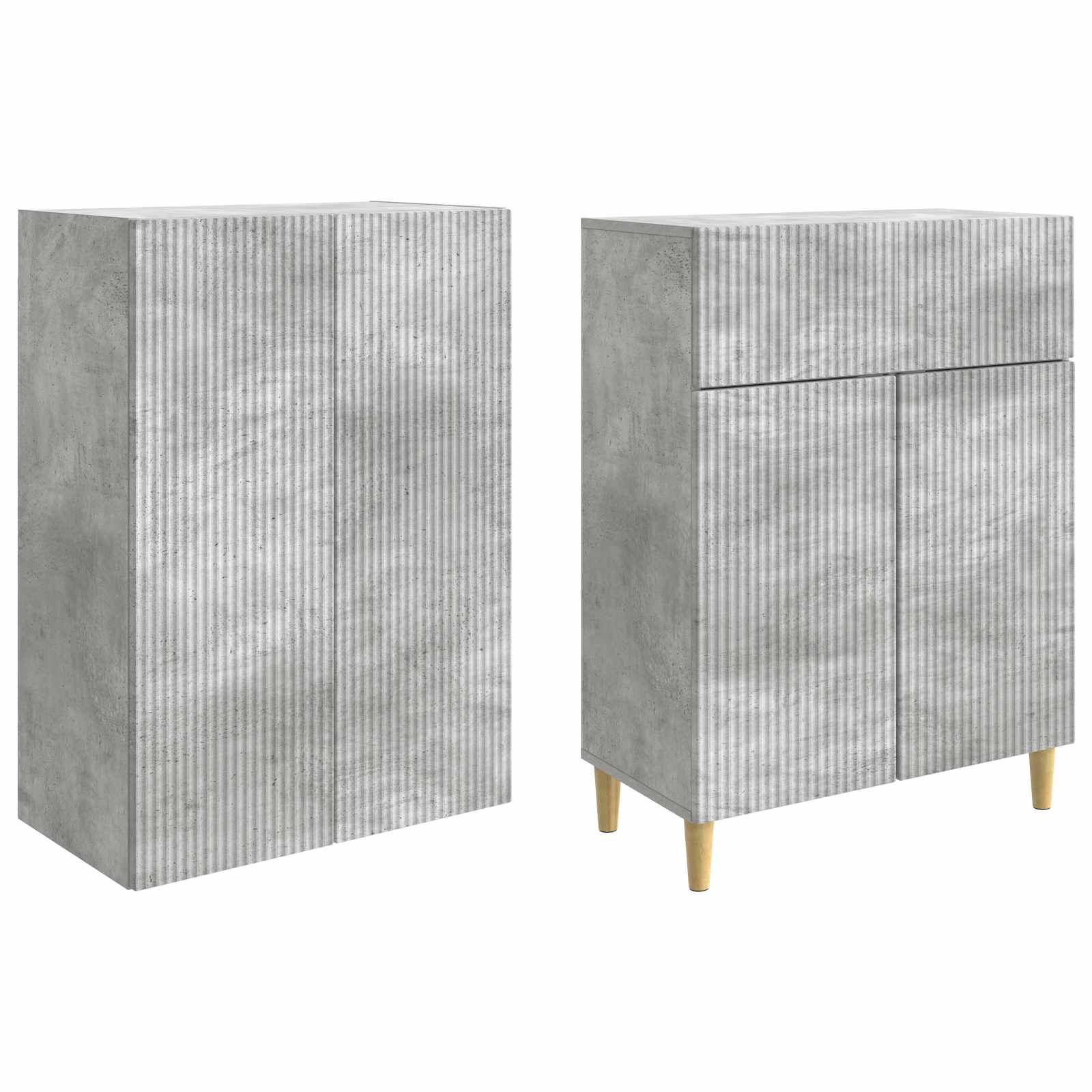 Set ormara 2 pcs Betonska siva 66 x 34,5 x 90 cm