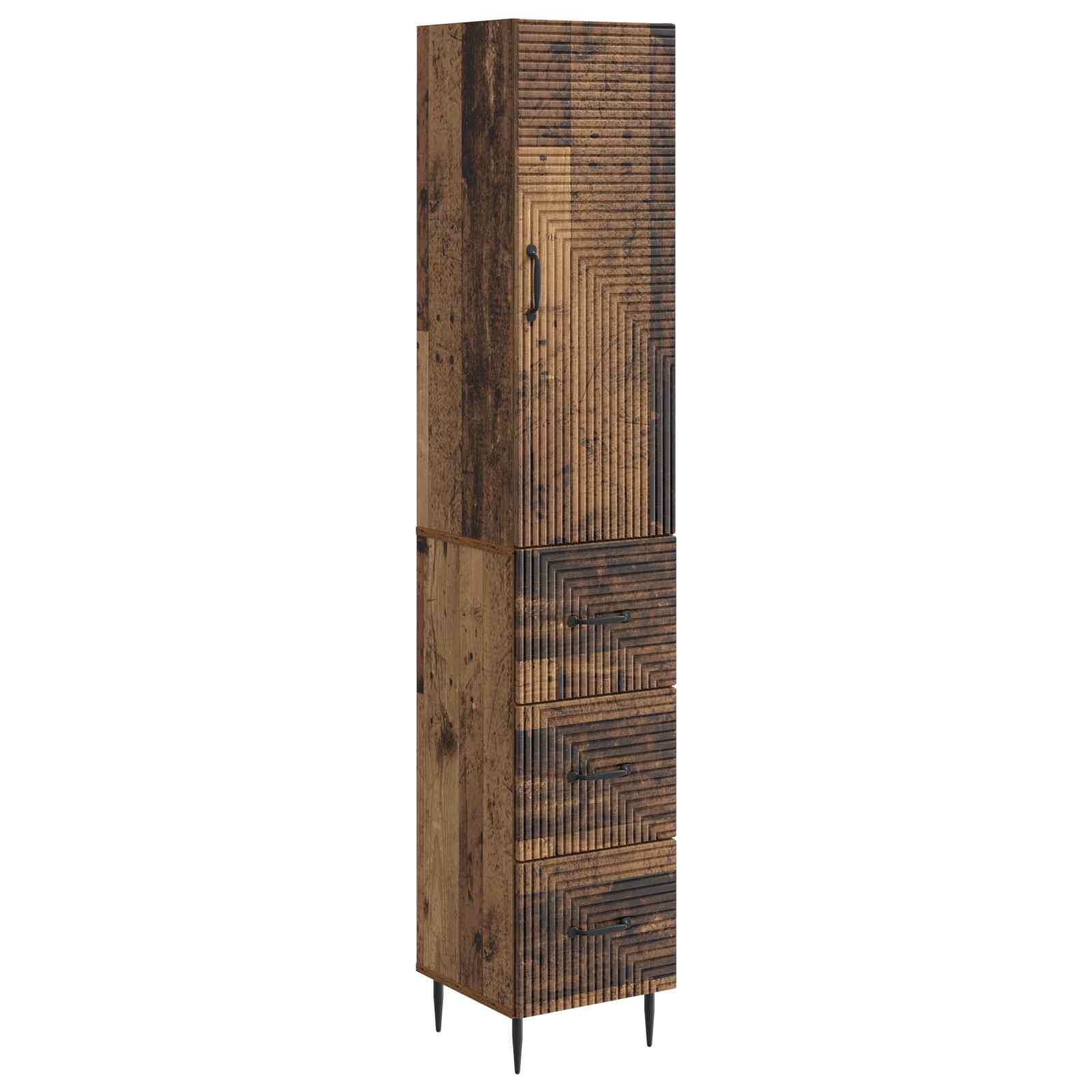 Set ormara 2 pcs Staro drvo 33 x 34,5 x 90 cm Konstruirano drvo