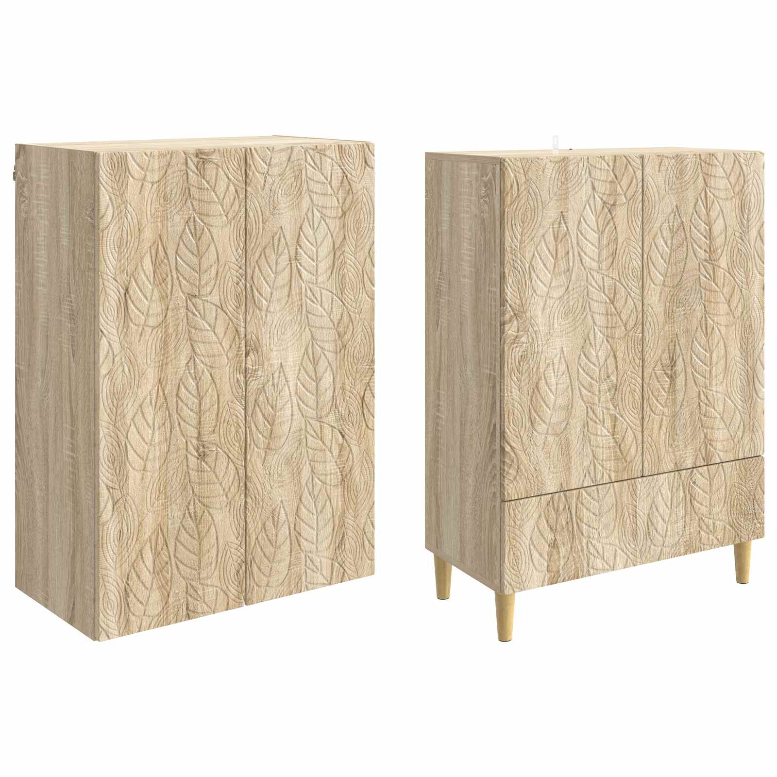 Set ormara 2 pcs Hrast sonoma Konstruirano drvo