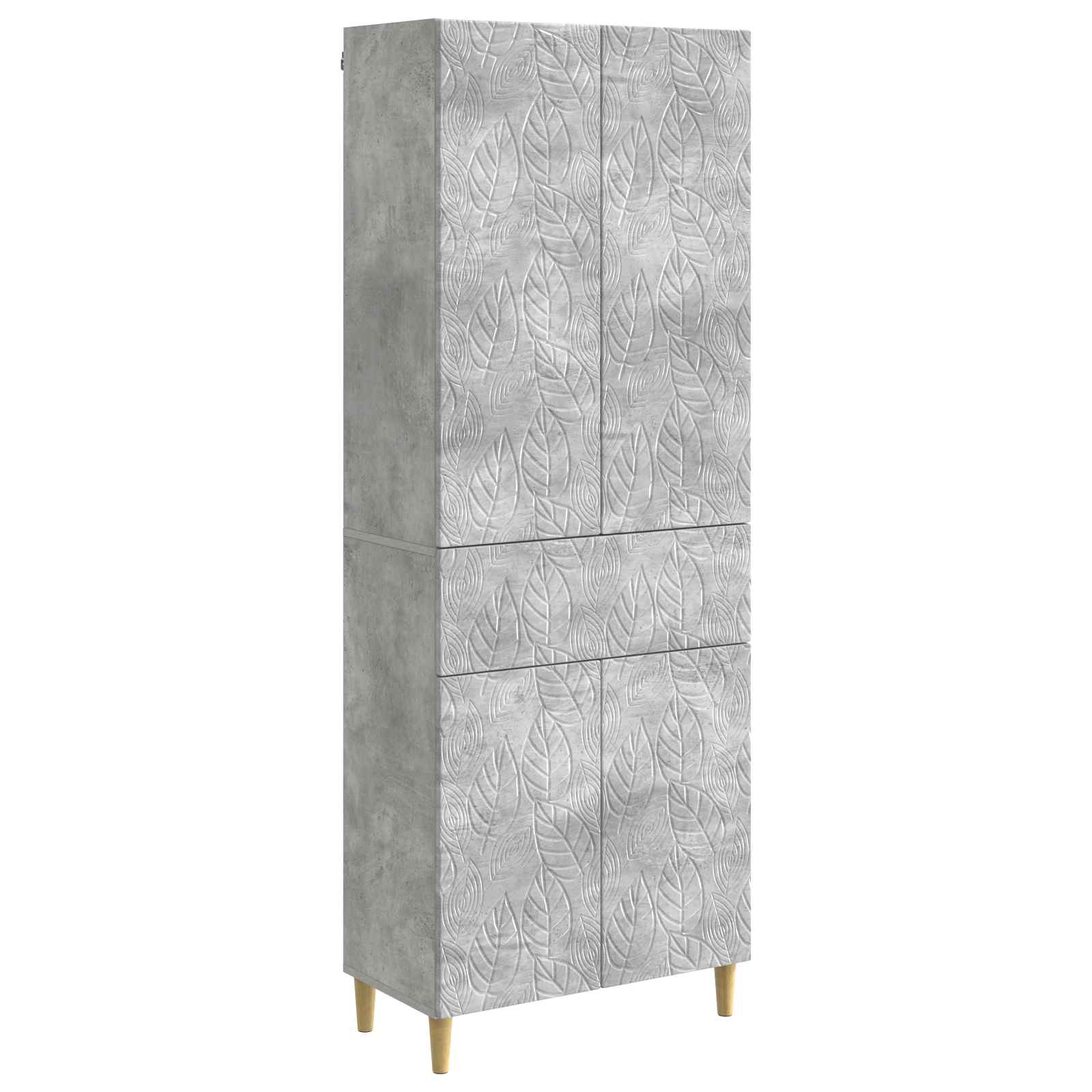 Set ormara 2 pcs Betonska siva Konstruirano drvo
