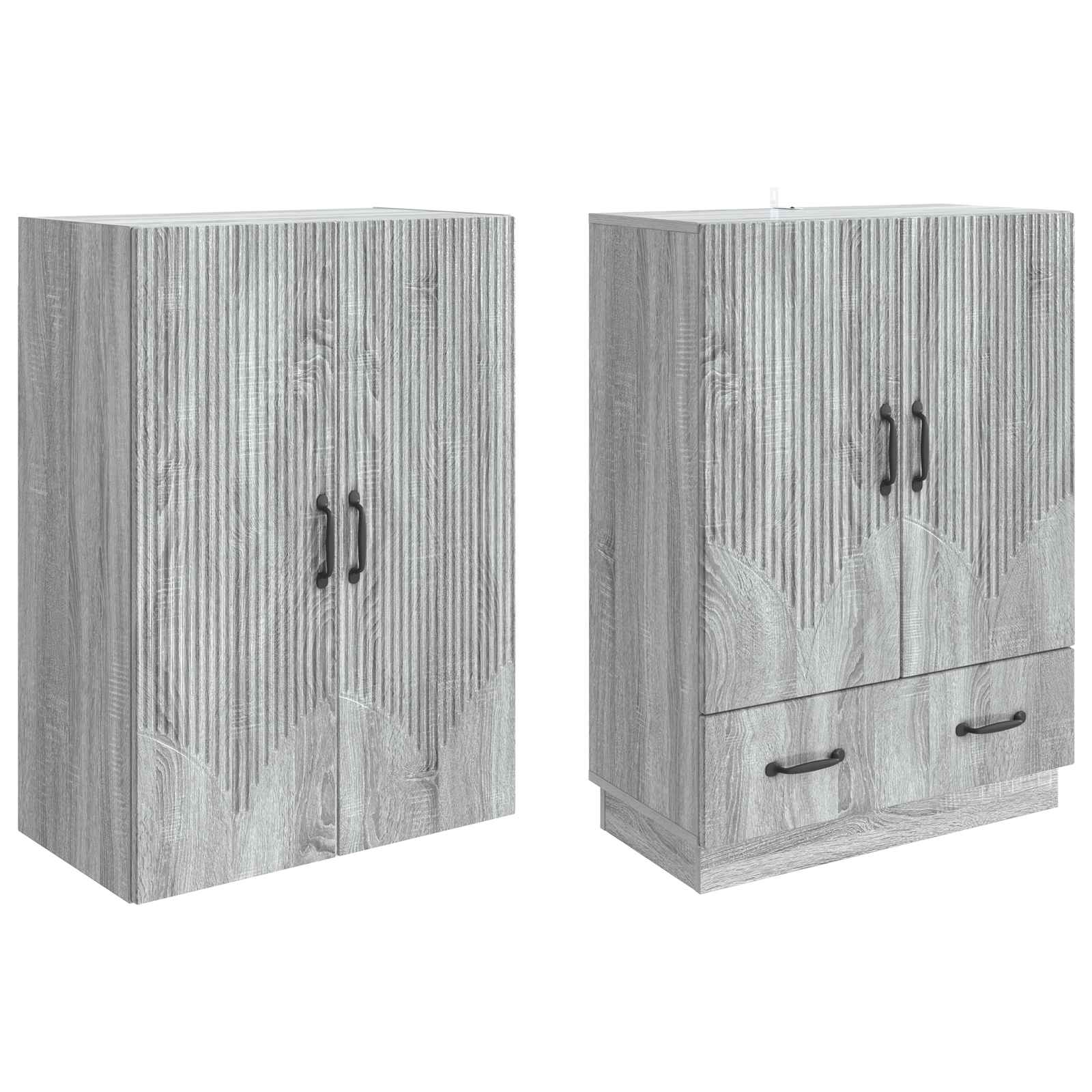 Set ormara 2 pcs Siva Sonoma Konstruirano drvo