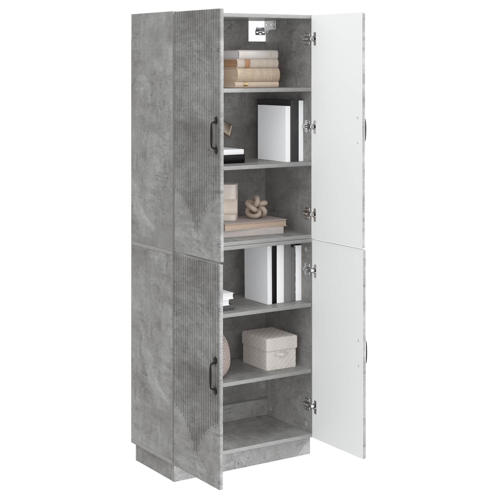 Set ormara 2 pcs Betonska siva Konstruirano drvo