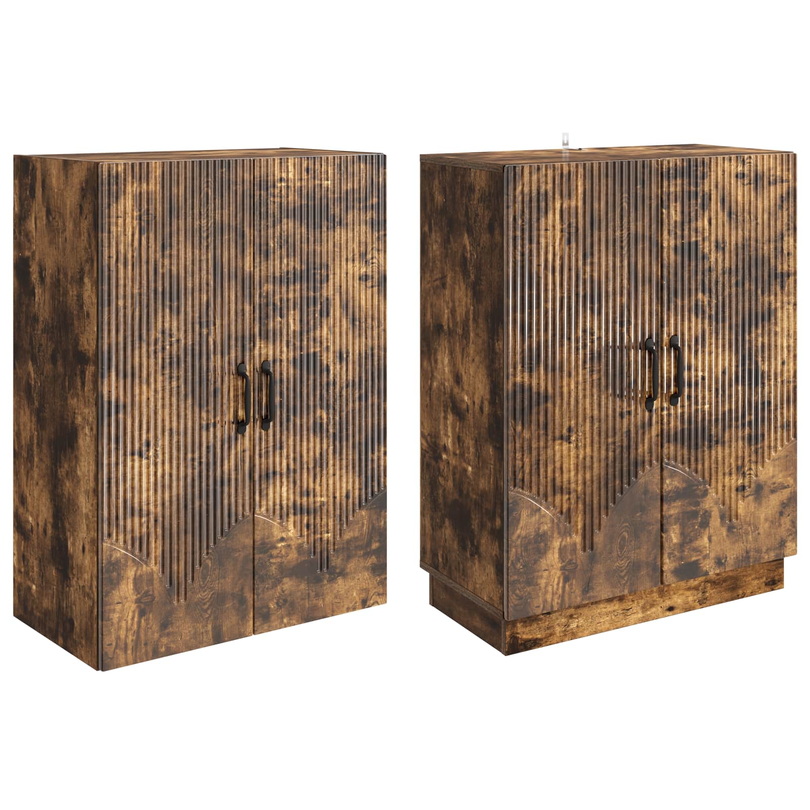 Set ormara 2 pcs Dimljeni hrast Konstruirano drvo