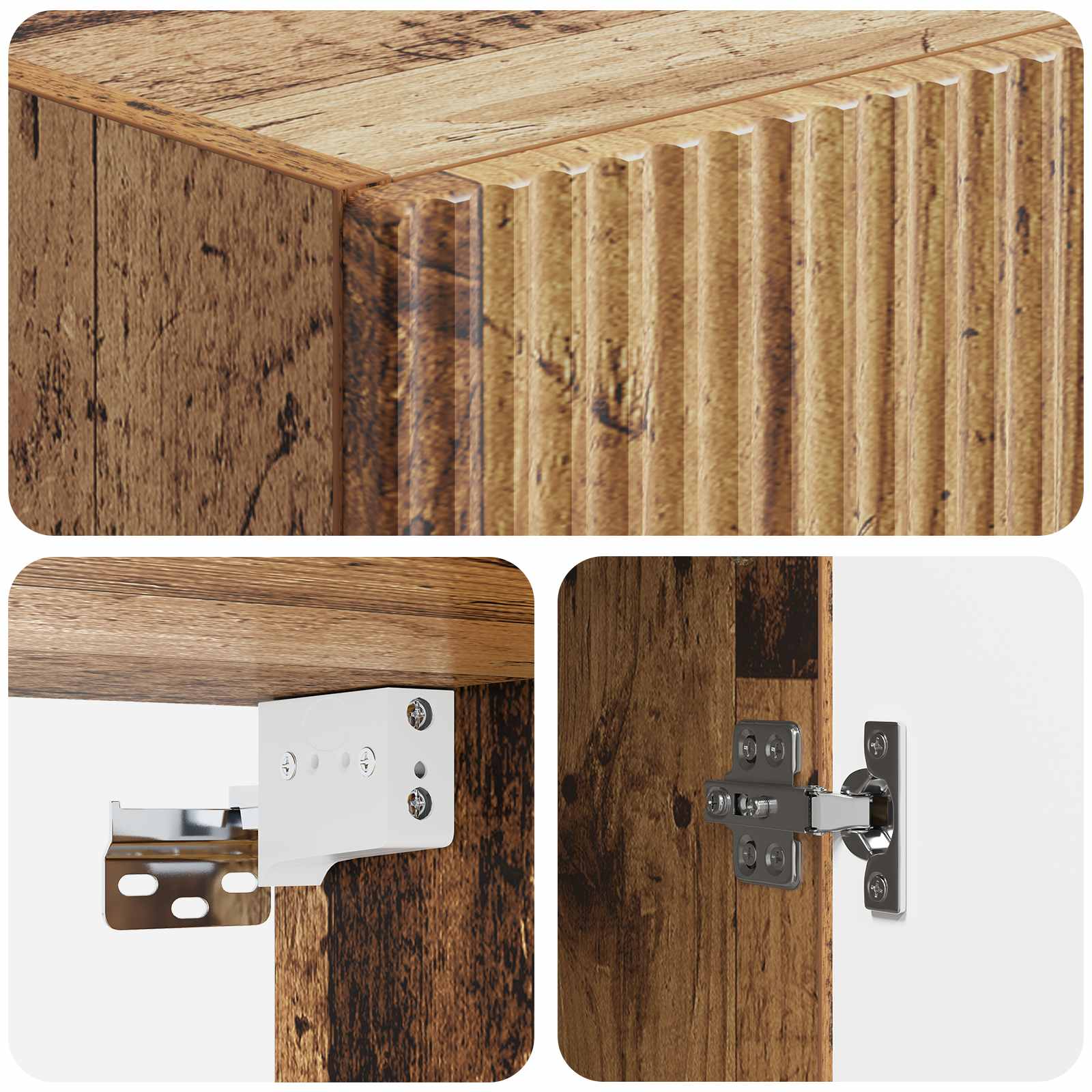 Set ormara 2 pcs Staro drvo Konstruirano drvo