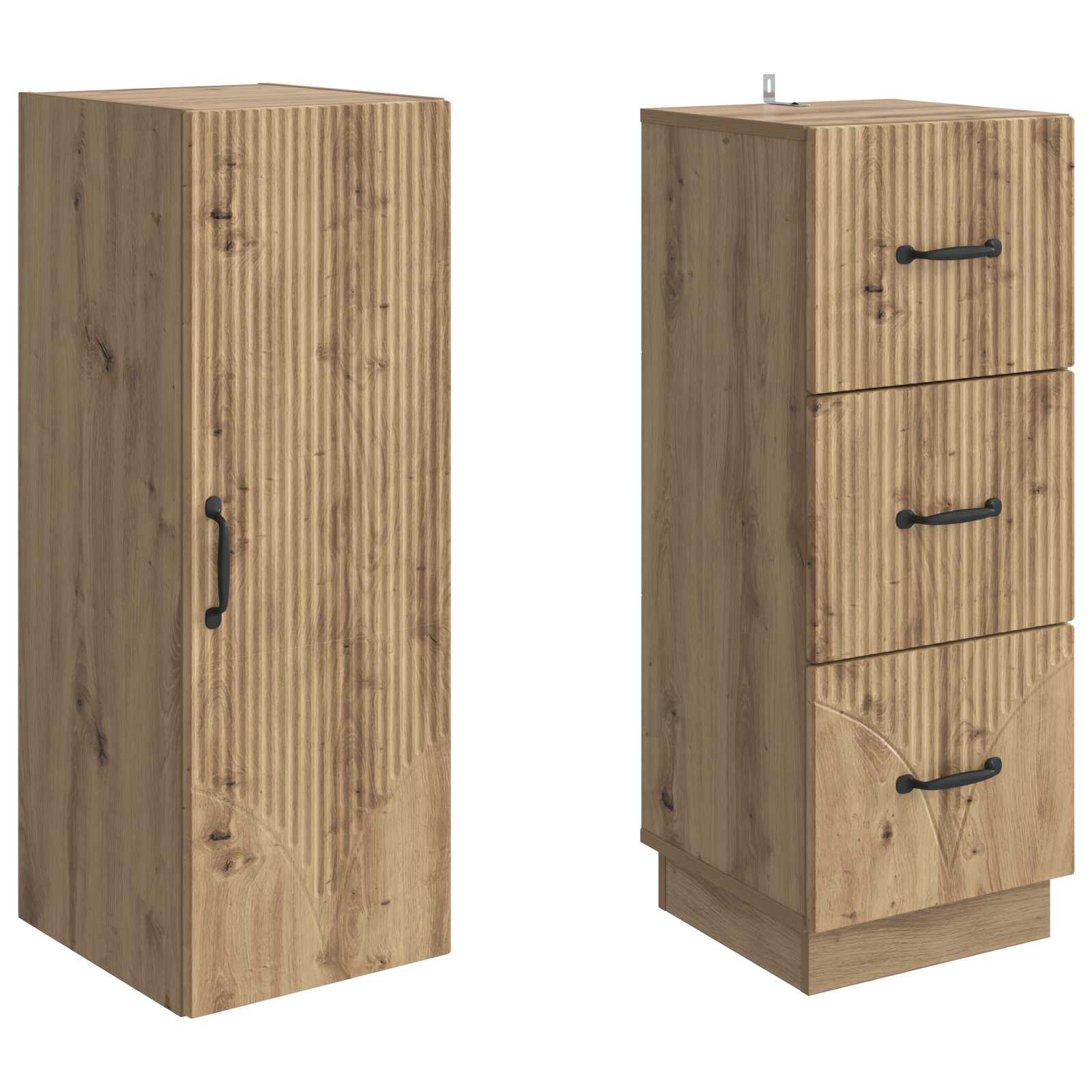 Set ormara 2 pcs Hrast artisan 33 x 34,5 x 87 cm