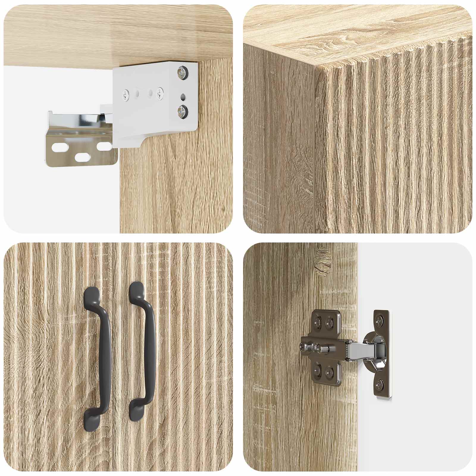 Set ormara 2 pcs Hrast sonoma Konstruirano drvo