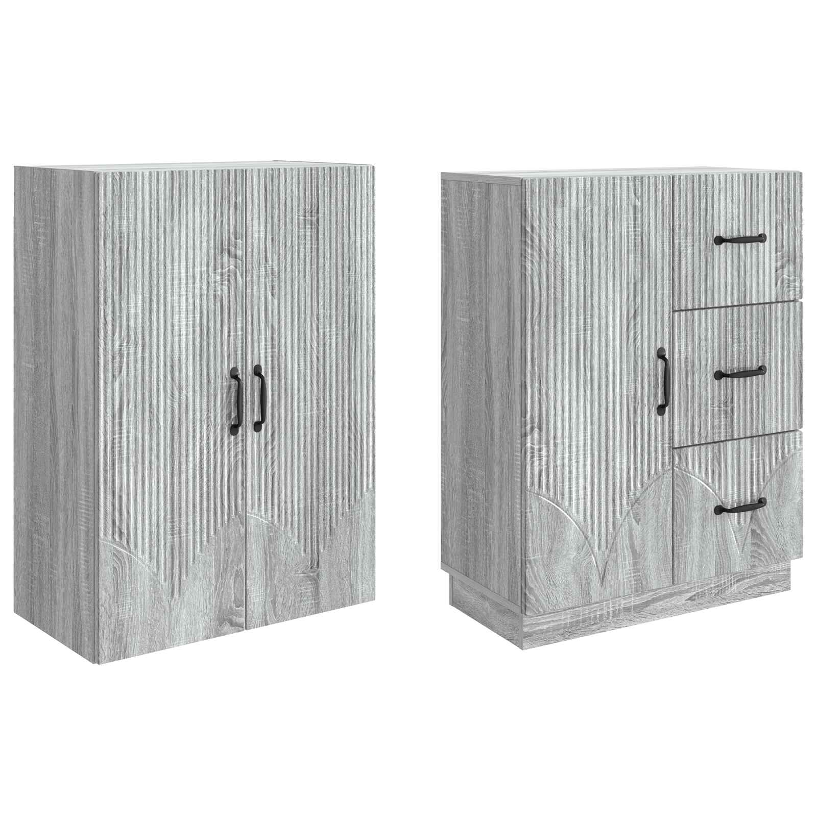 Set ormara 2 pcs Siva Sonoma Konstruirano drvo