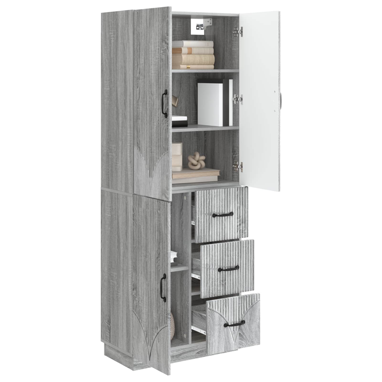 Set ormara 2 pcs Siva Sonoma Konstruirano drvo