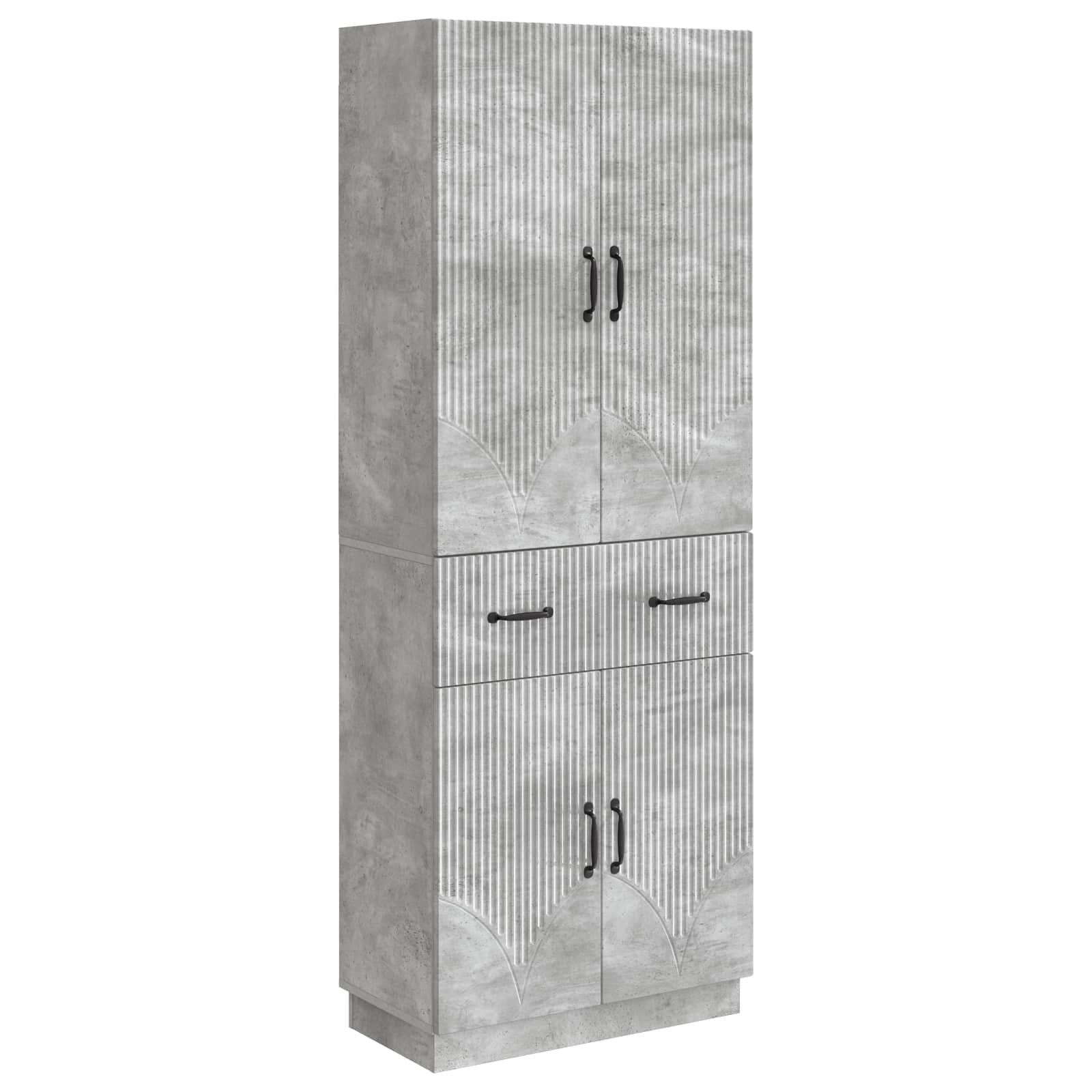 Set ormara 2 pcs Betonska siva Konstruirano drvo
