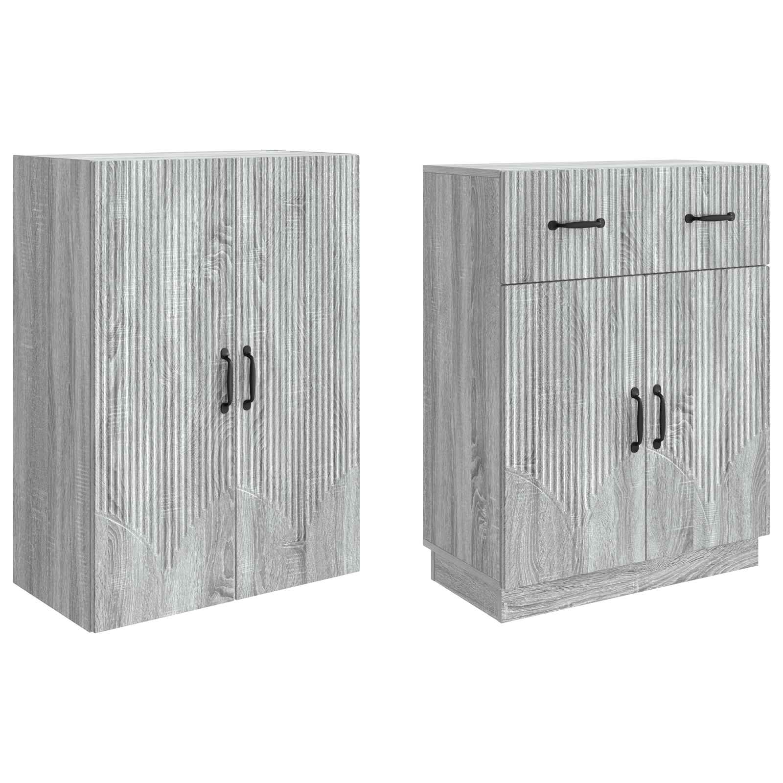 Set ormara 2 pcs Siva Sonoma Konstruirano drvo