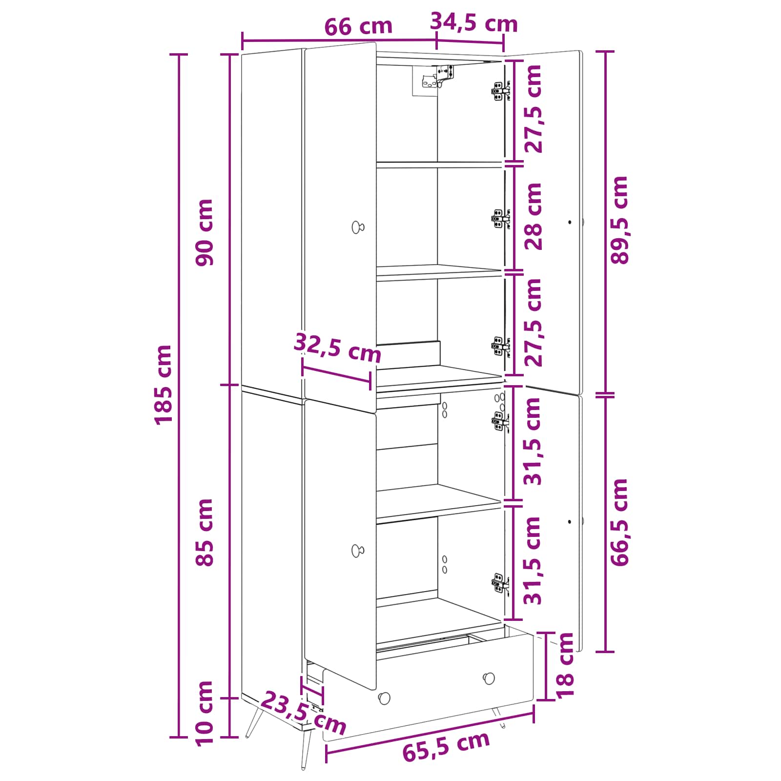 Set ormara 2 pcs Dimljeni hrast Konstruirano drvo