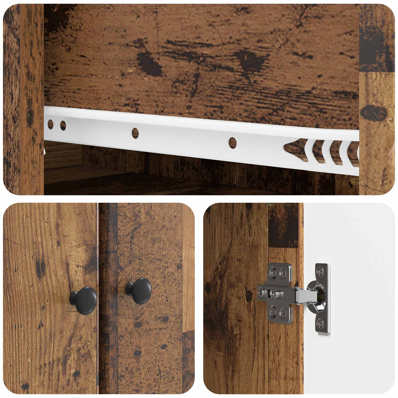 Set ormara 2 pcs Staro drvo Konstruirano drvo
