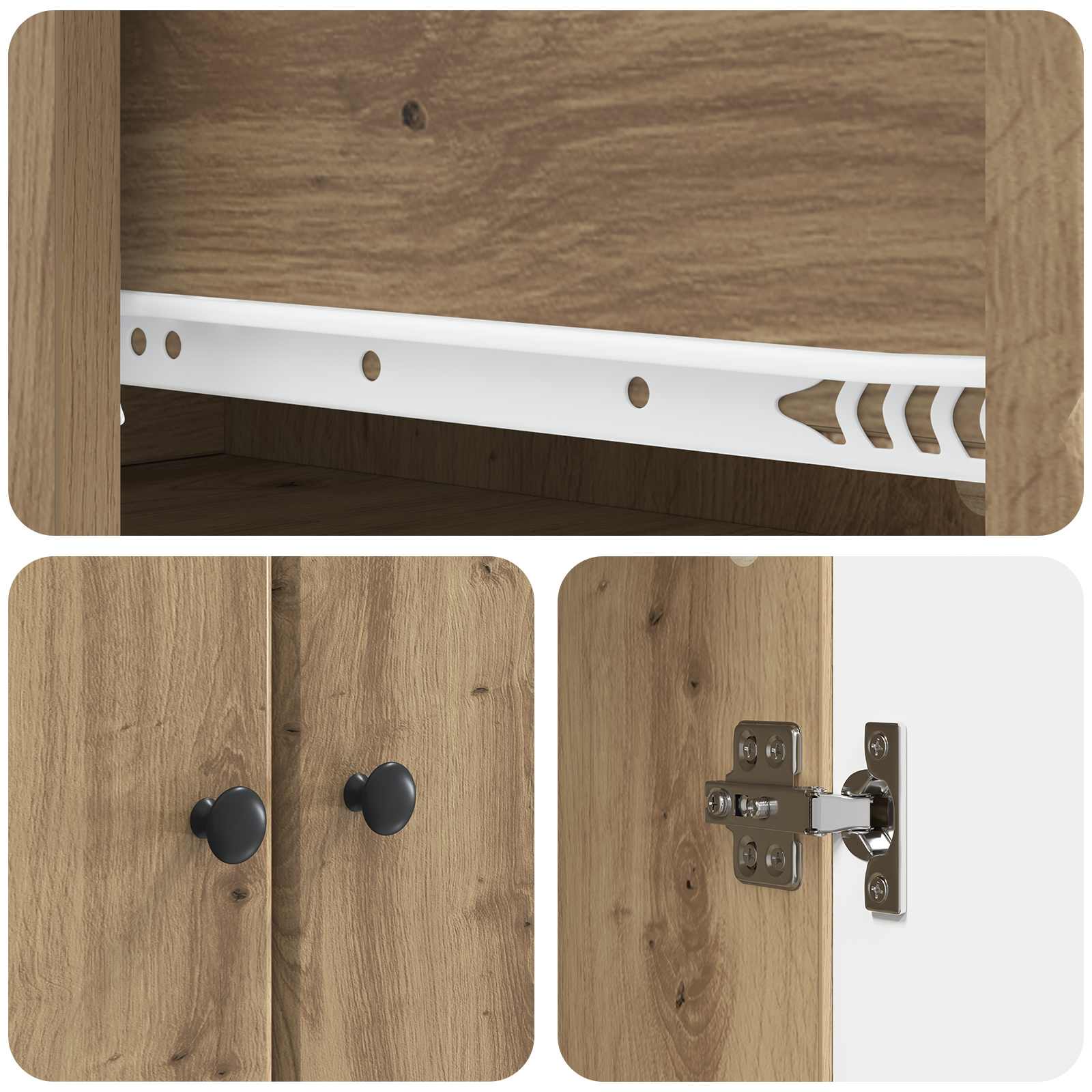Set ormara 2 pcs Hrast artisan Konstruirano drvo