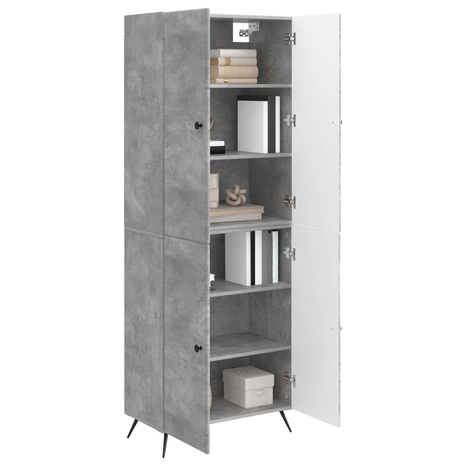 Set ormara 2 pcs Betonska siva Konstruirano drvo
