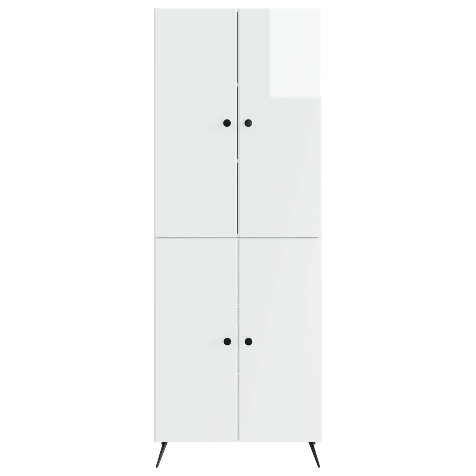 Set ormara 2 pcs Bijela visokog sjaja Konstruirano drvo