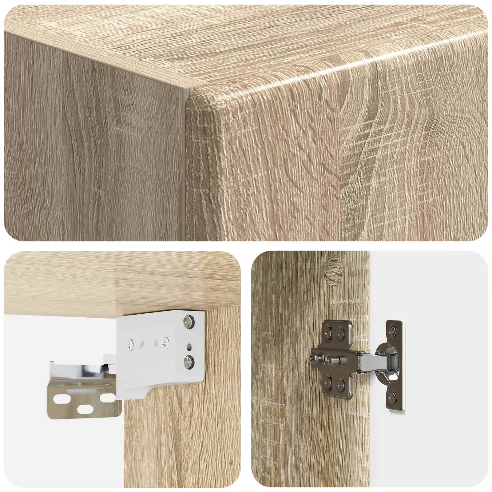 Set ormara 2 pcs Hrast sonoma Konstruirano drvo