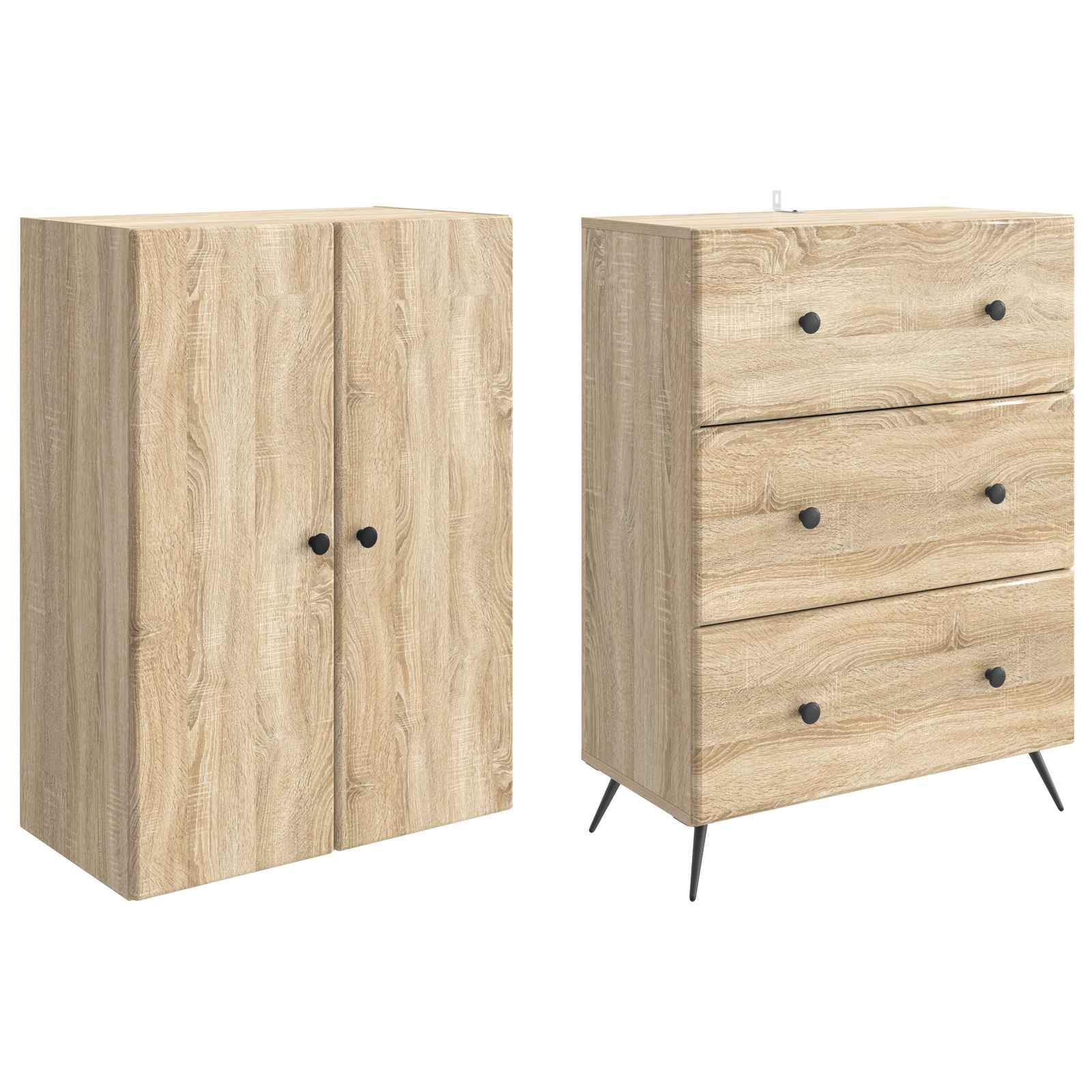 Set ormara 2 pcs Hrast sonoma 66 x 34,5 x 90 cm