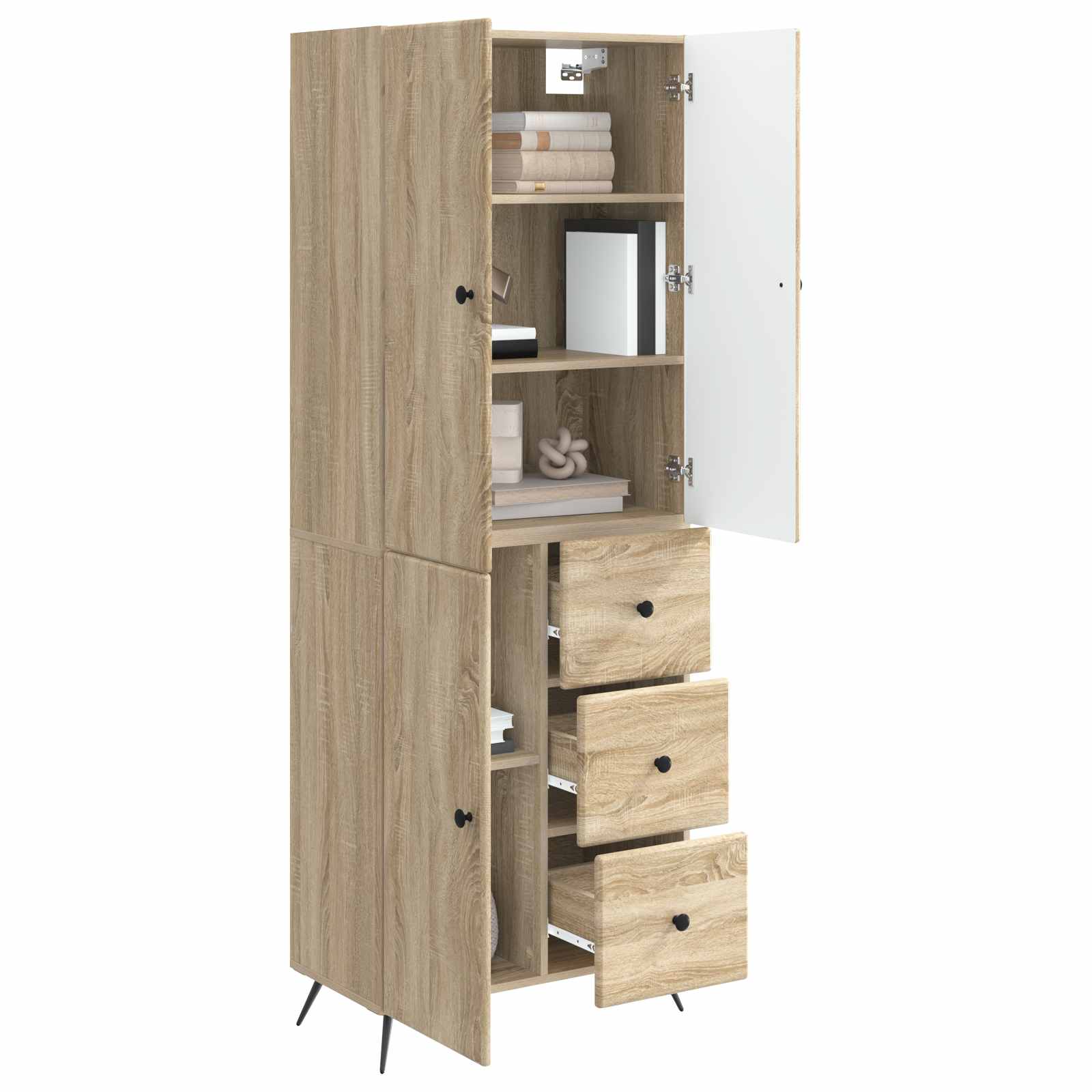 Set ormara 2 pcs Hrast sonoma Konstruirano drvo
