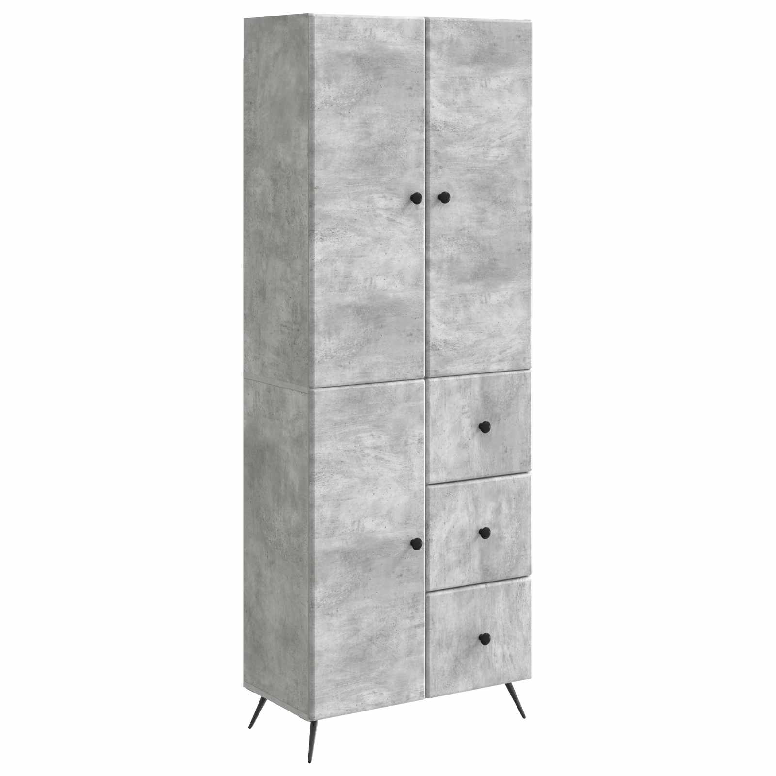 Set ormara 2 pcs Betonska siva Konstruirano drvo