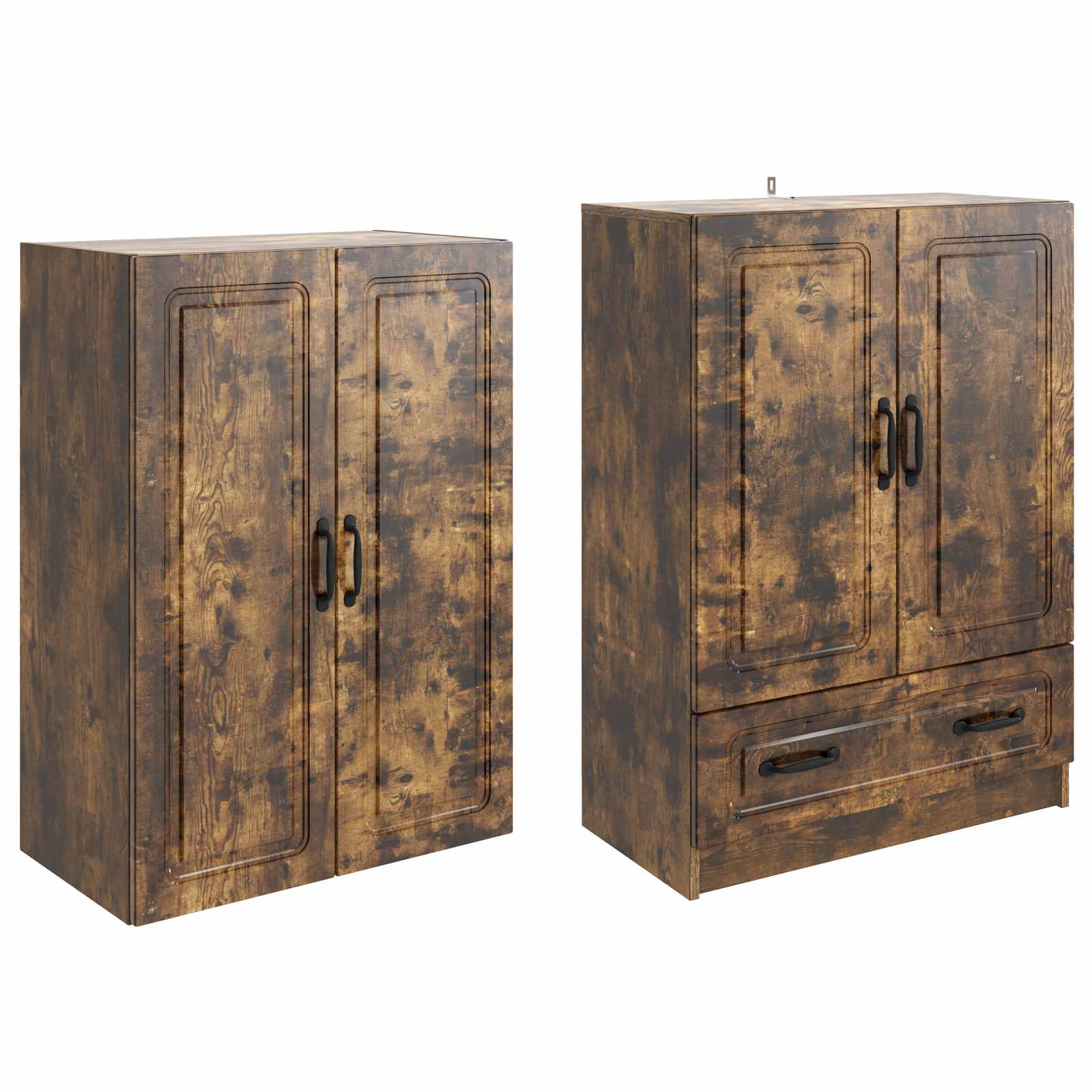 Set ormara 2 pcs Dimljeni hrast Konstruirano drvo