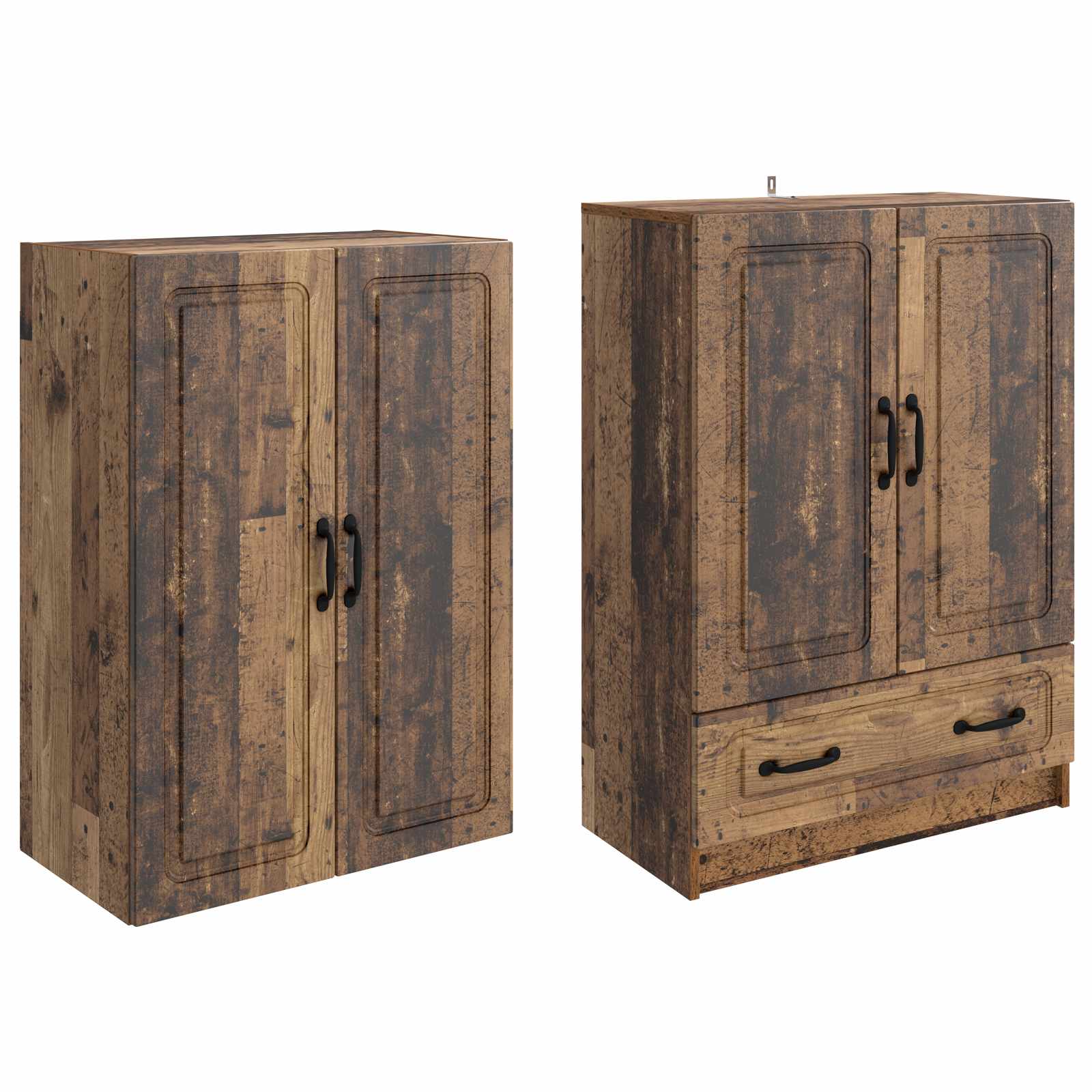 Set ormara 2 pcs Staro drvo Konstruirano drvo