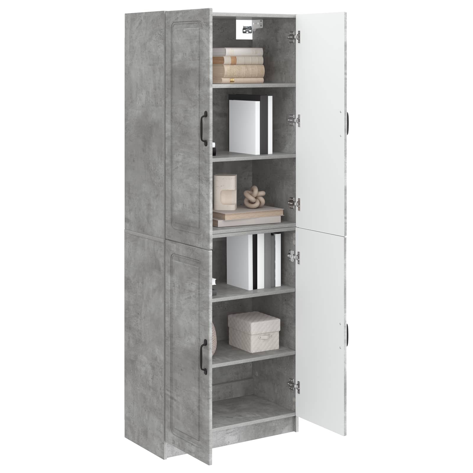 Set ormara 2 pcs Betonska siva Konstruirano drvo