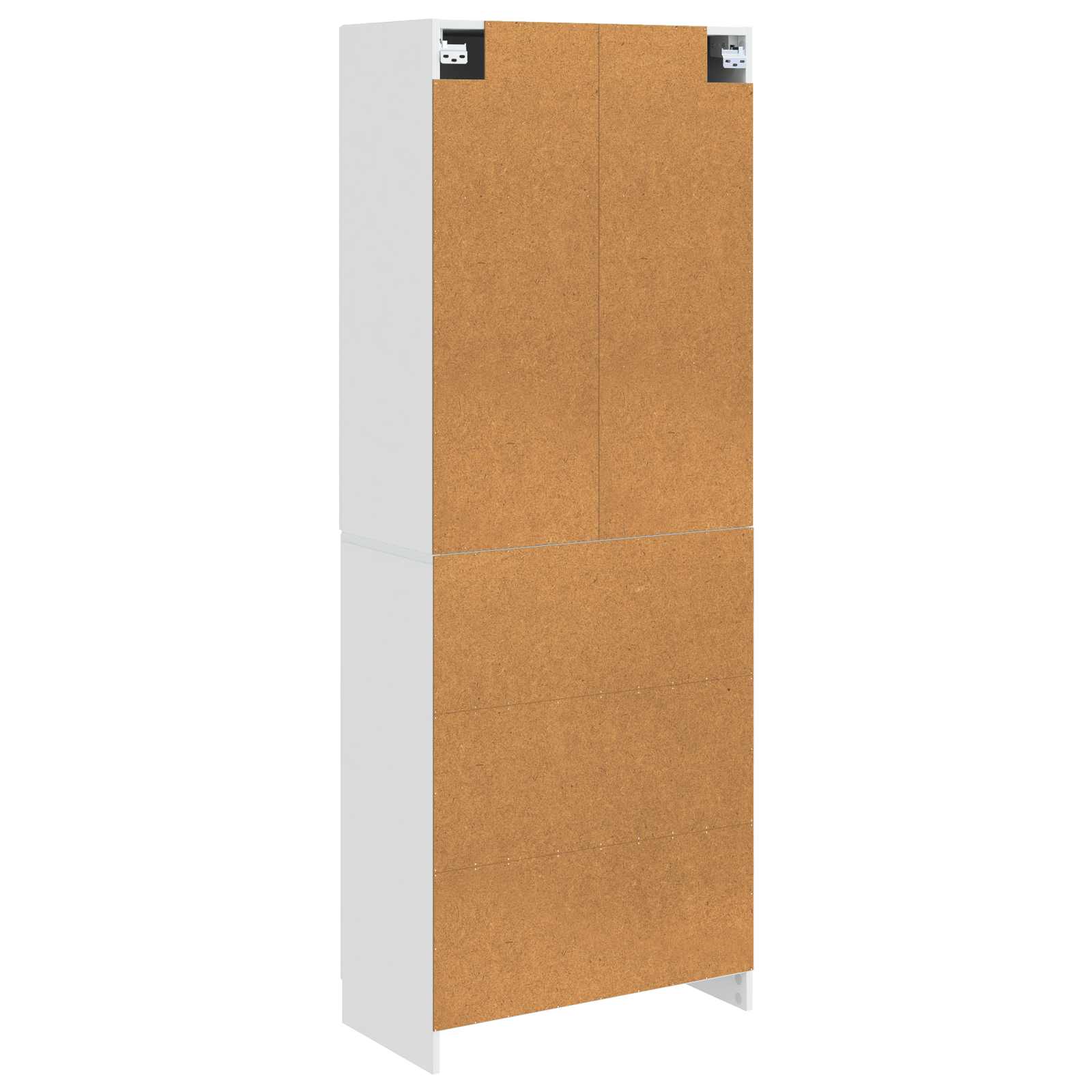 Set ormara 2 pcs Bijela visokog sjaja Konstruirano drvo