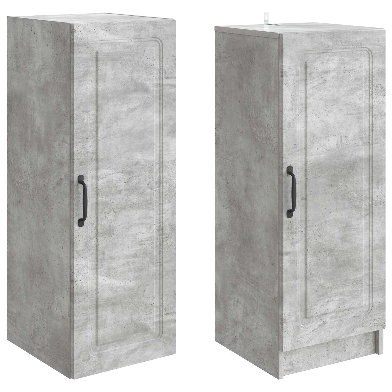 Set ormara 2 pcs Betonska siva Konstruirano drvo