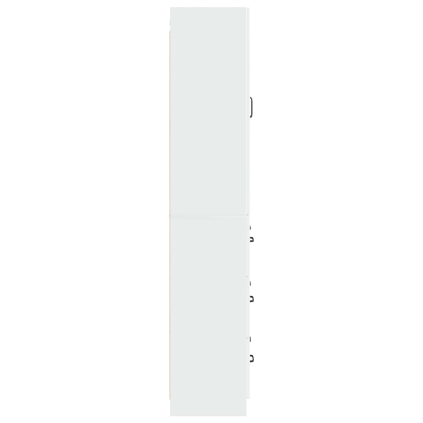 Set ormara 2 pcs Bijela visokog sjaja 66 x 34,5 x 87 cm