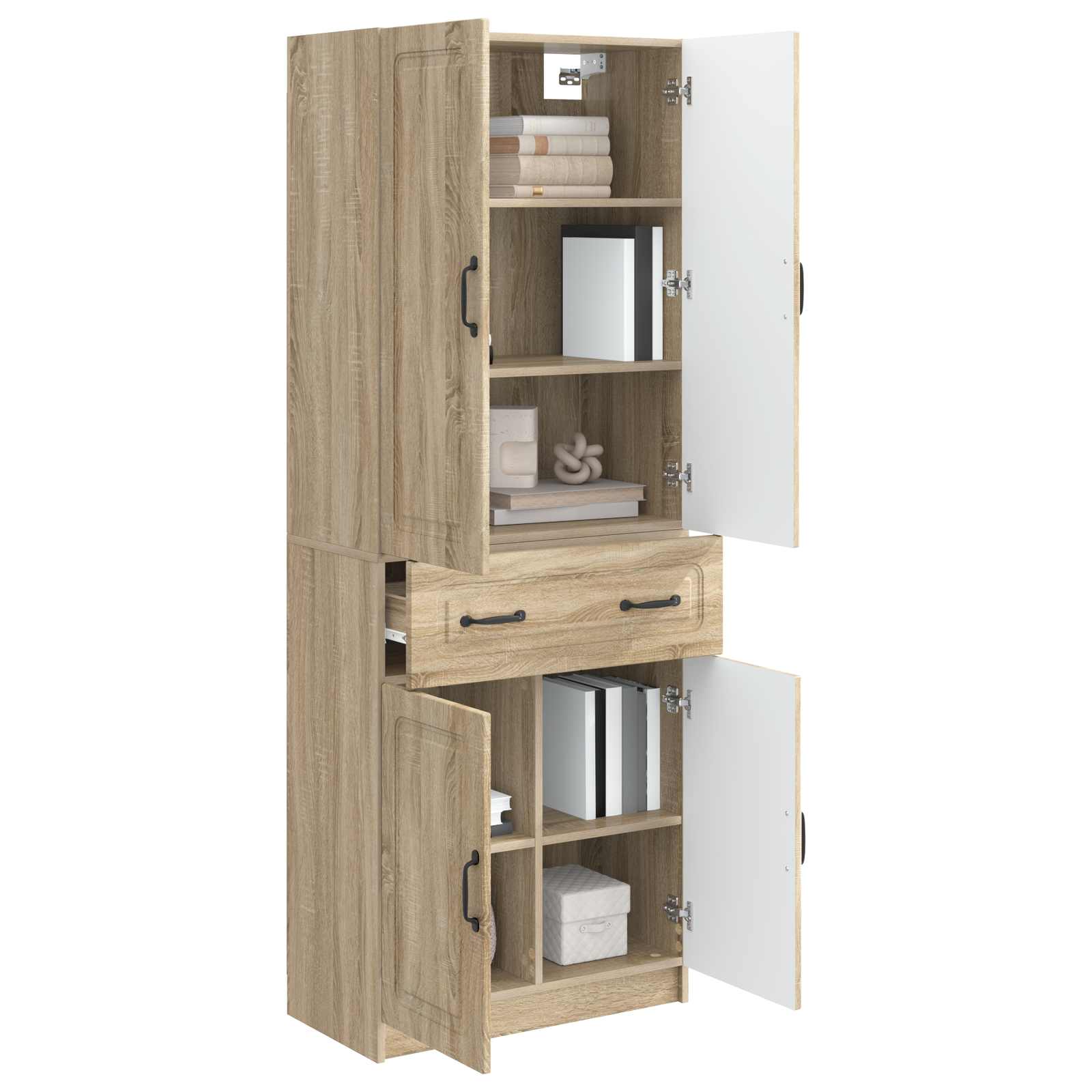 Set ormara 2 pcs Hrast sonoma Konstruirano drvo